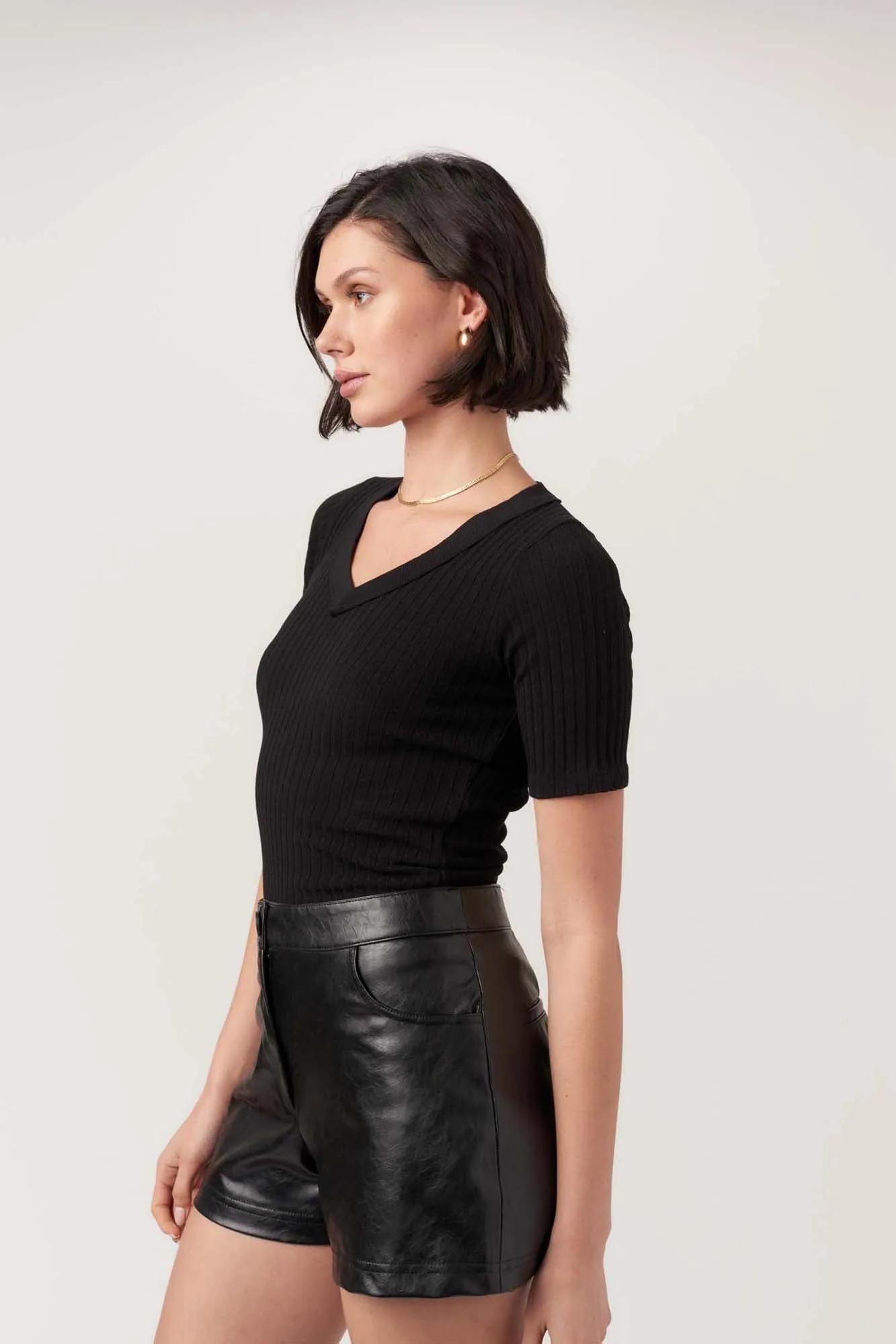 Brooks Heathered Elbow Sleeve V-Neck Tee sold by Project Social T product image thumbnail 3