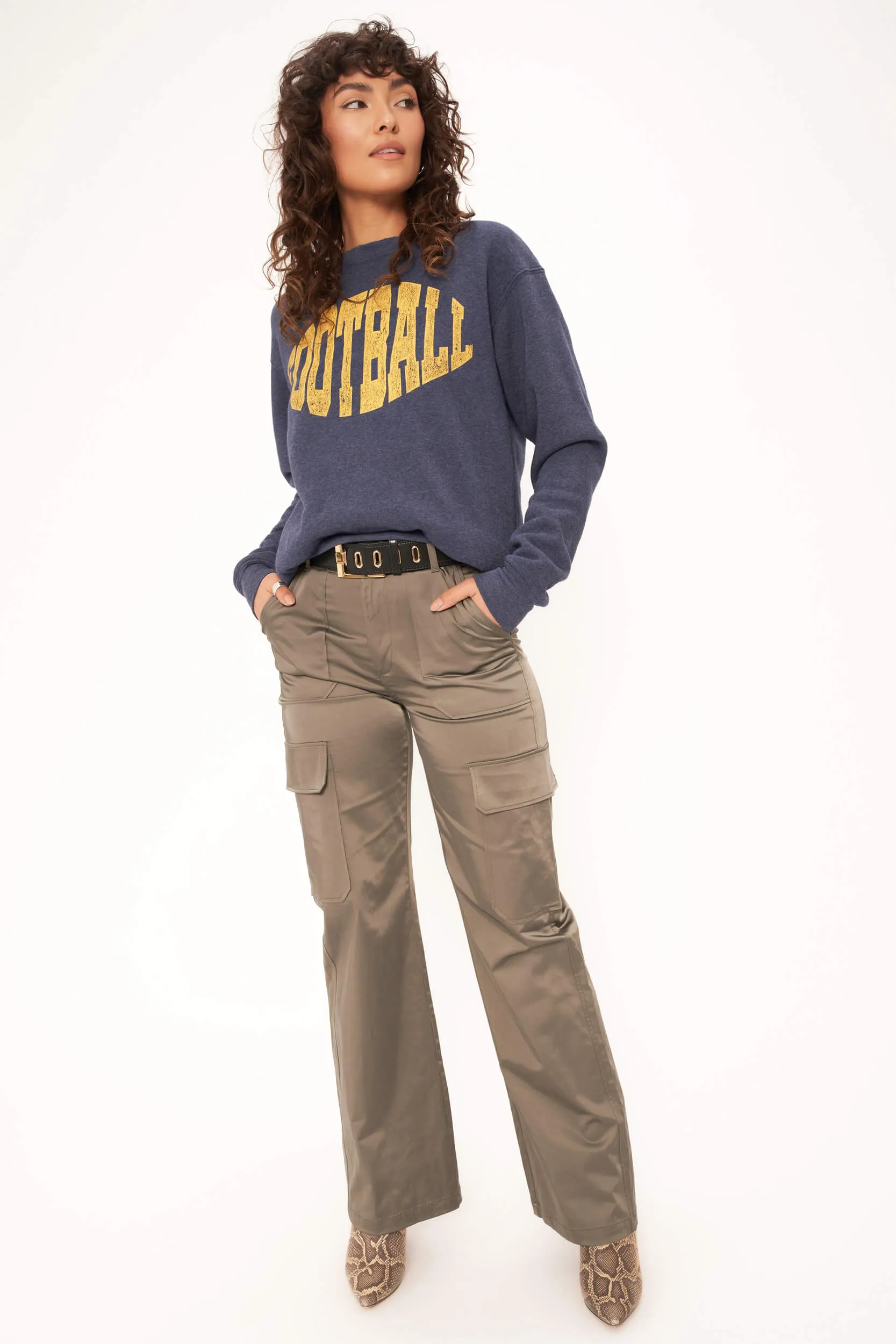 Football Sweatshirt - Heather Navy Nova sold by Project Social T product image thumbnail 2