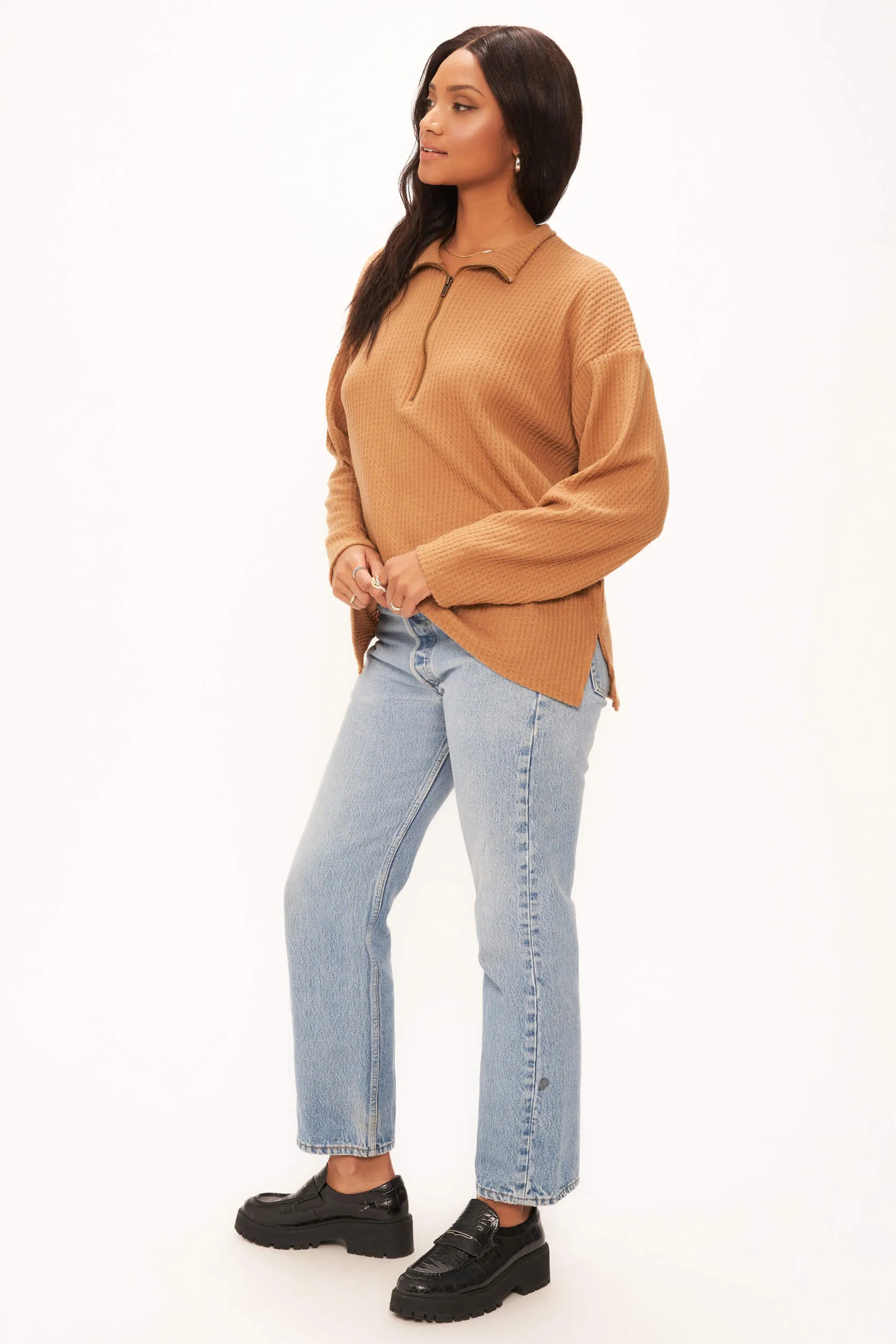 Last Kiss Cozy Half Zip Tunic sold by Project Social T product image thumbnail 2