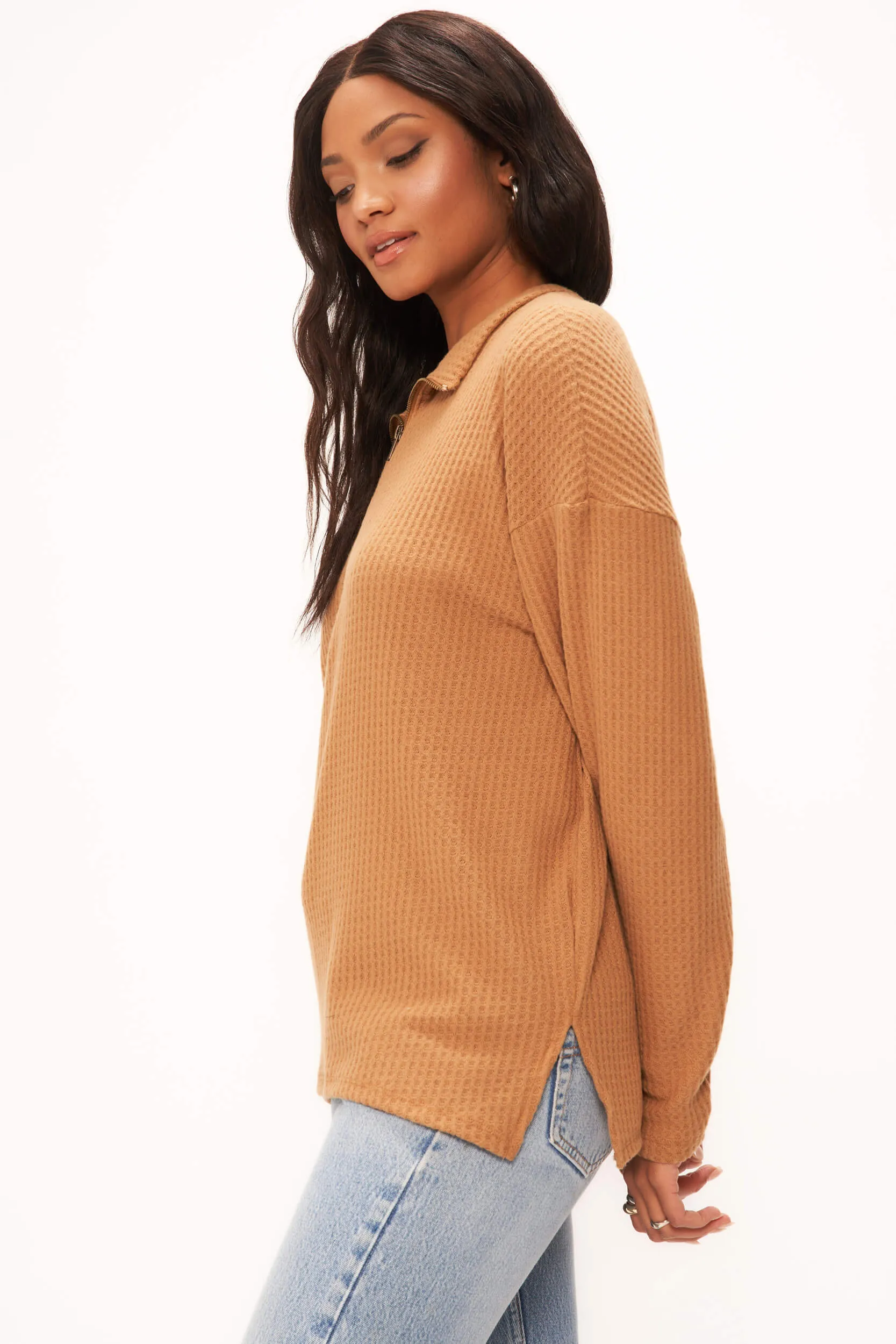 Last Kiss Cozy Half Zip Tunic sold by Project Social T product image thumbnail 3