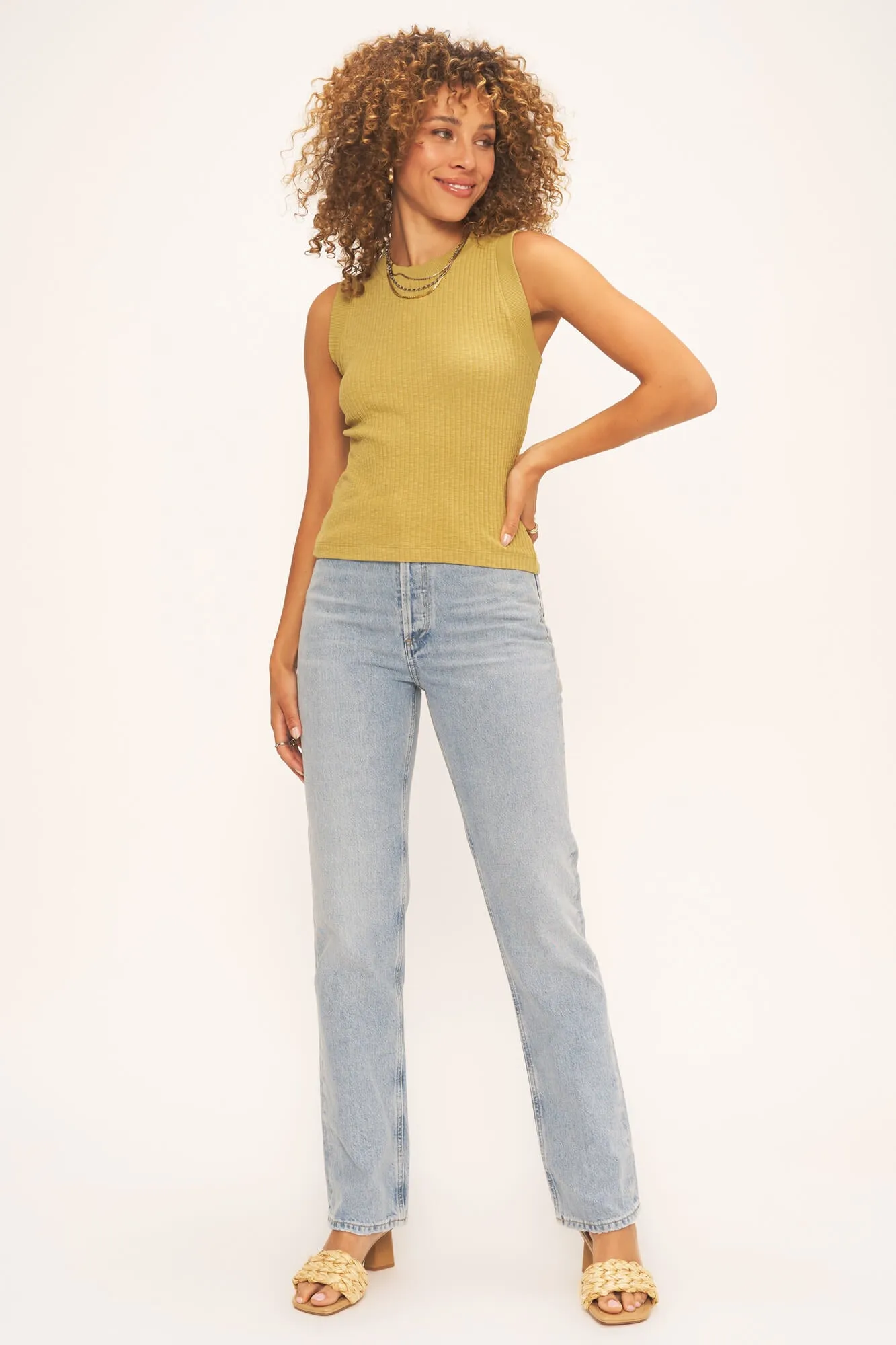 Player Fitted Racerback Rib Tank - VW Martini Olive sold by Project Social T product image thumbnail 2