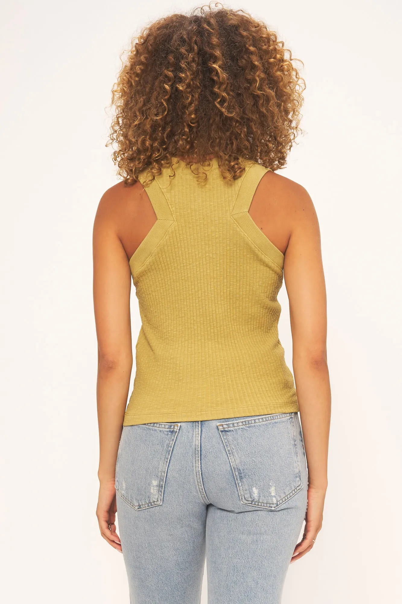 Player Fitted Racerback Rib Tank - VW Martini Olive sold by Project Social T product image thumbnail 4