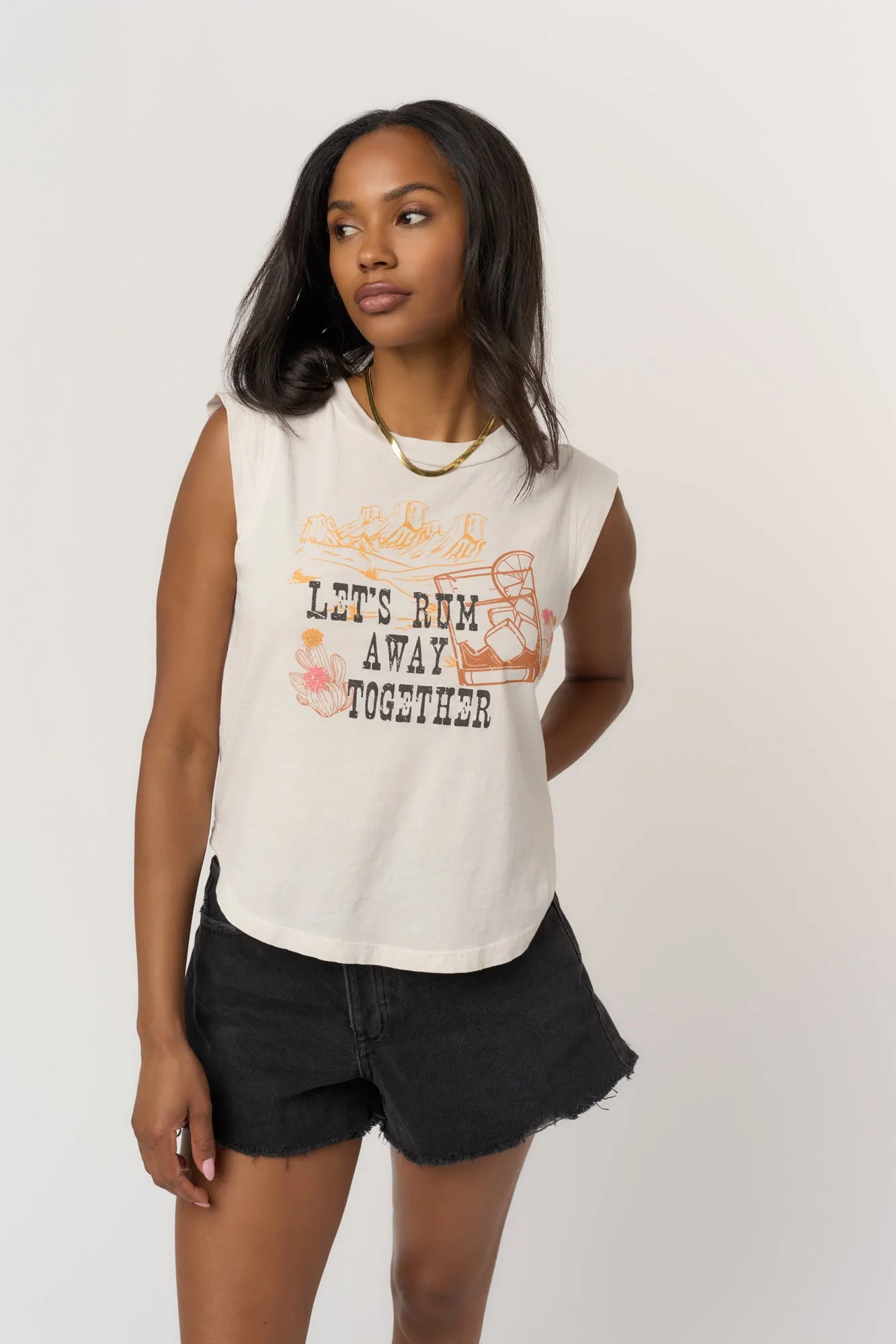 Rum Away Tank - Vintage White sold by Project Social T