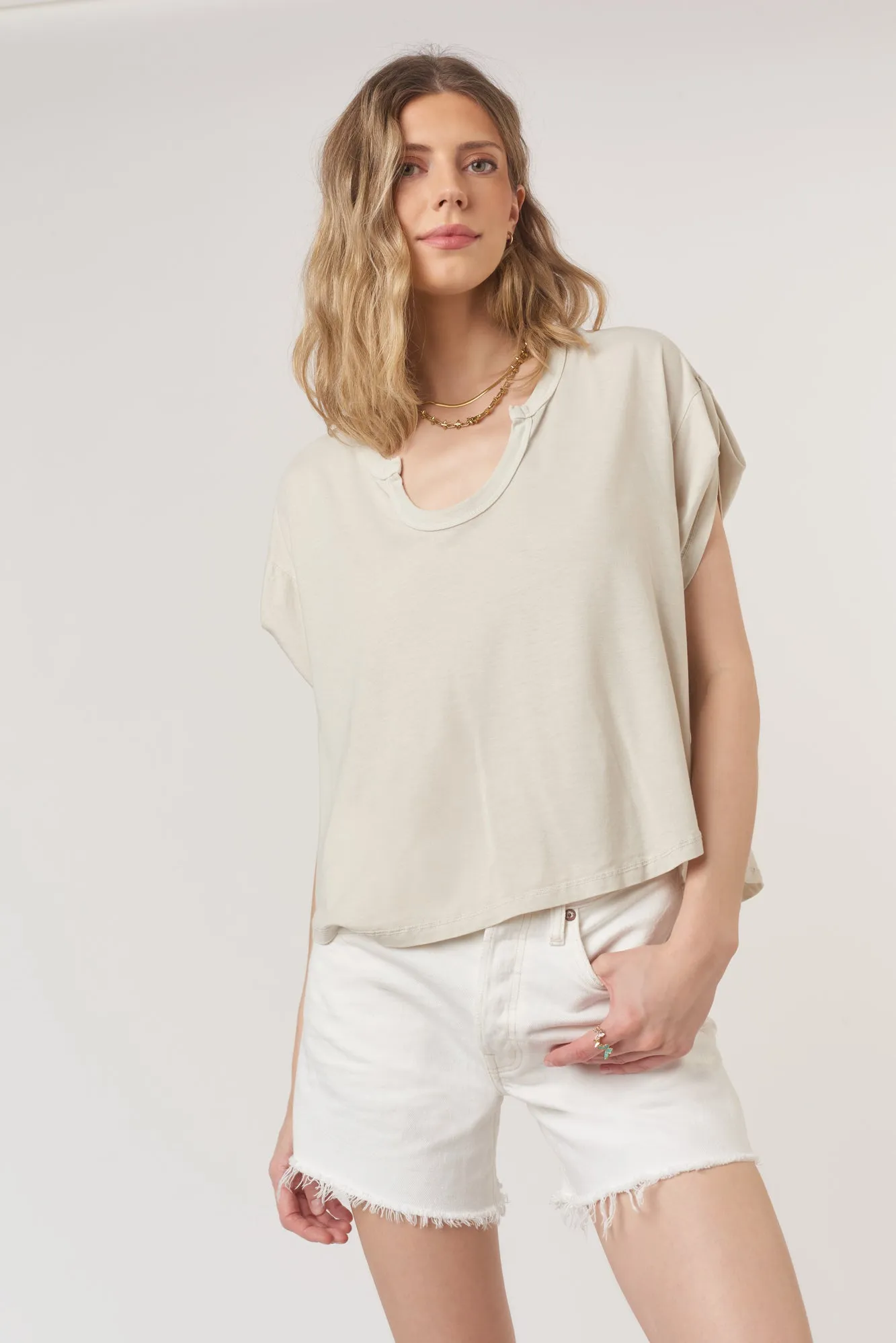 Sylas Notch Neck Tee sold by Project Social T