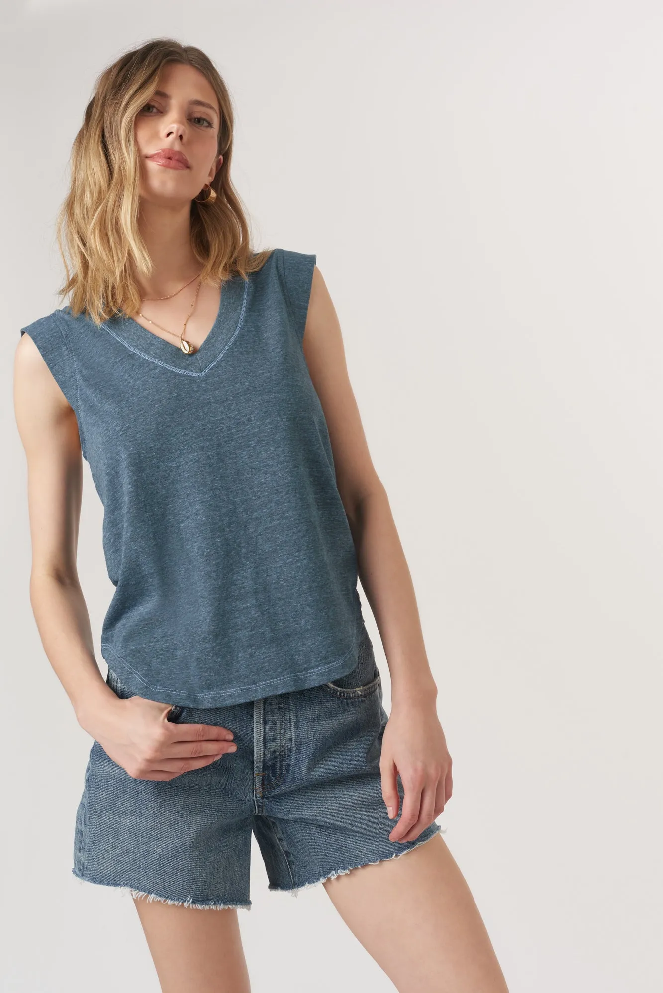 Rue V-Neck Tank sold by Project Social T