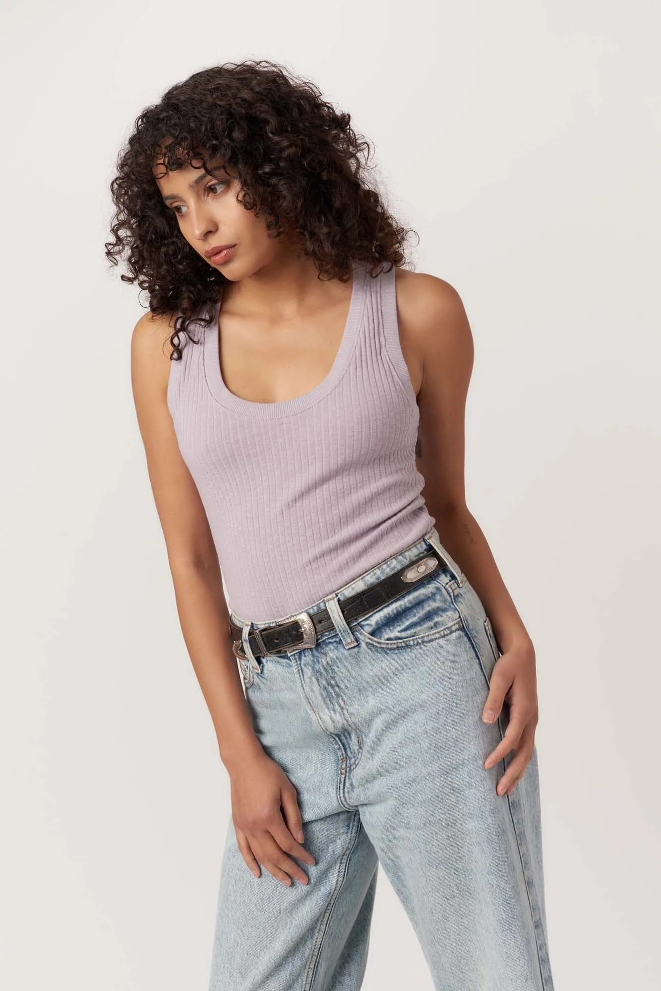 Suki Scoop Neck Rib Tank sold by Project Social T product image thumbnail 2