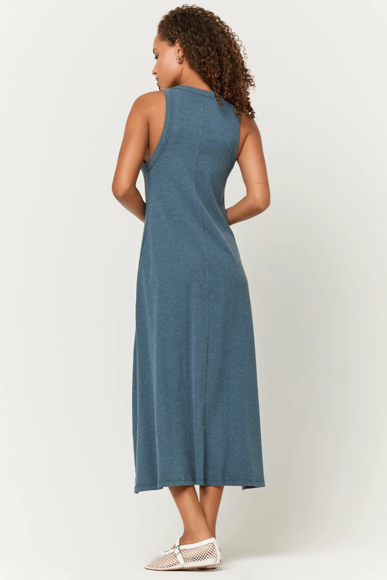 Yuma Scoop Neck Rib Tank Dress sold by Project Social T product image thumbnail 3