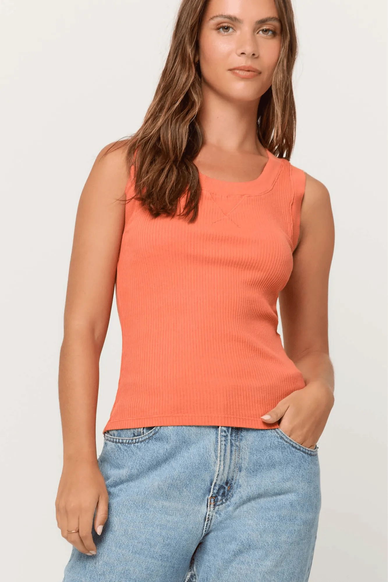 Salgado Rib Ringer Tank sold by Project Social T