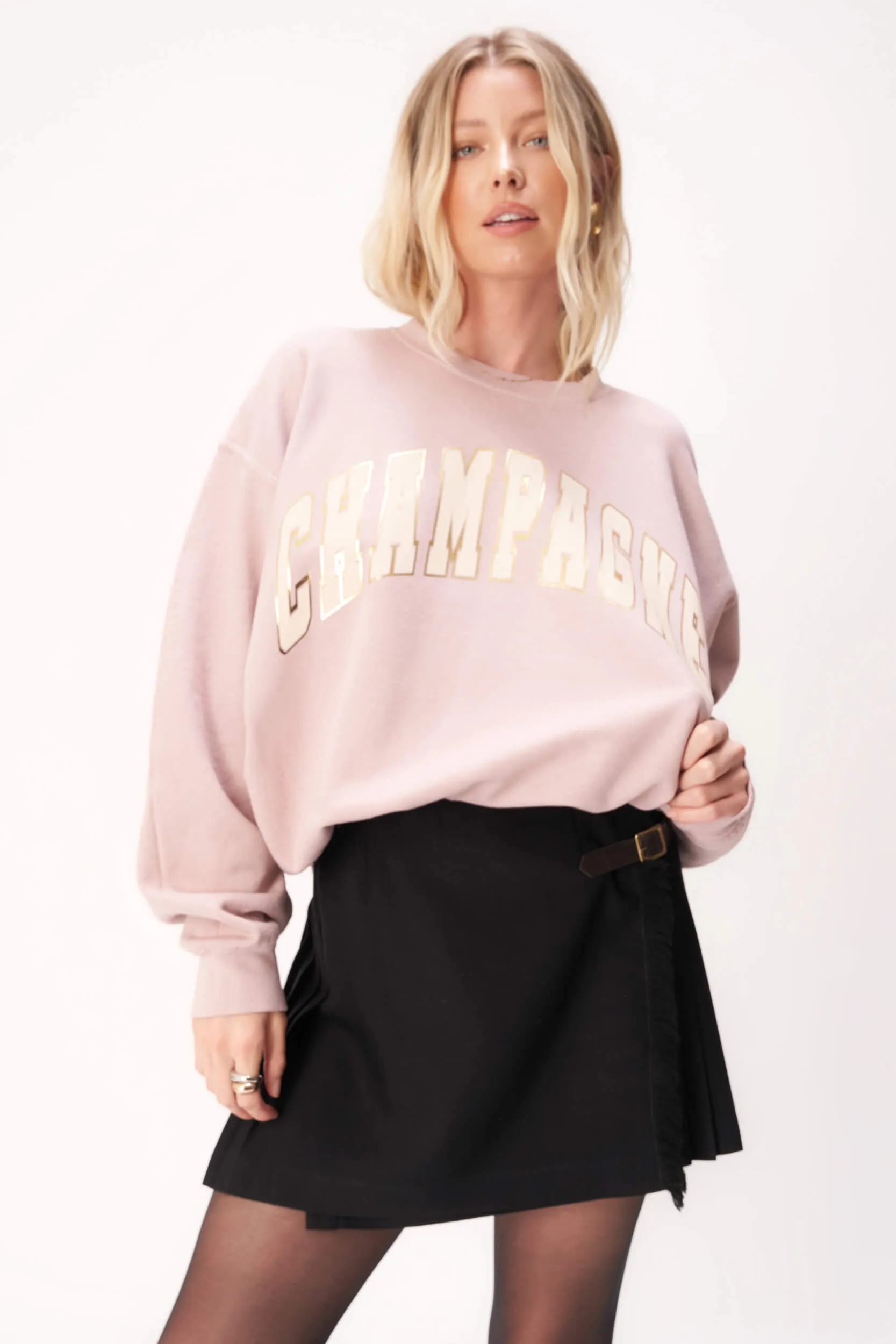 Champagne Oversized Sweatshirt - Shadow Pink sold by Project Social T product image thumbnail 2