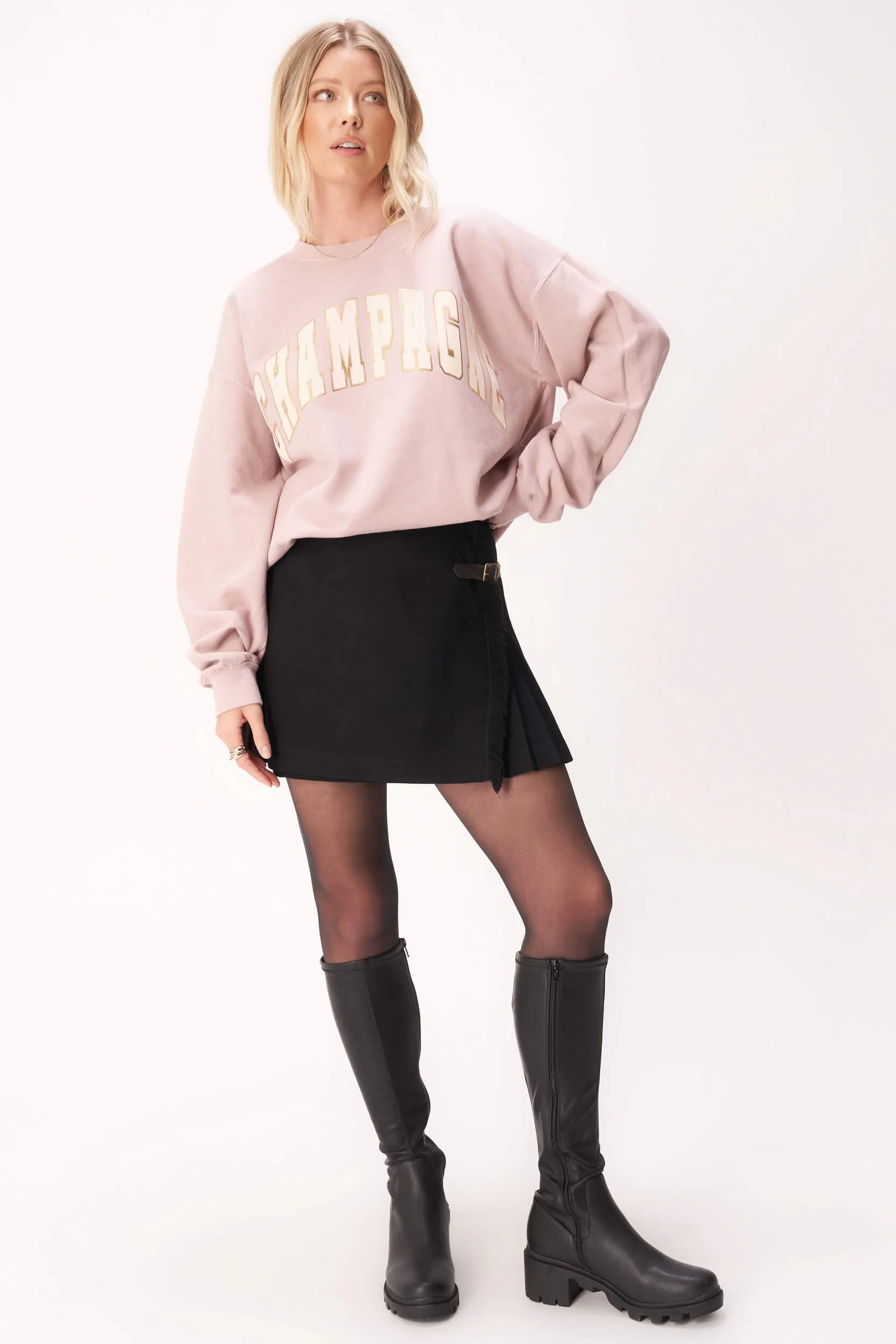 Champagne Oversized Sweatshirt - Shadow Pink sold by Project Social T