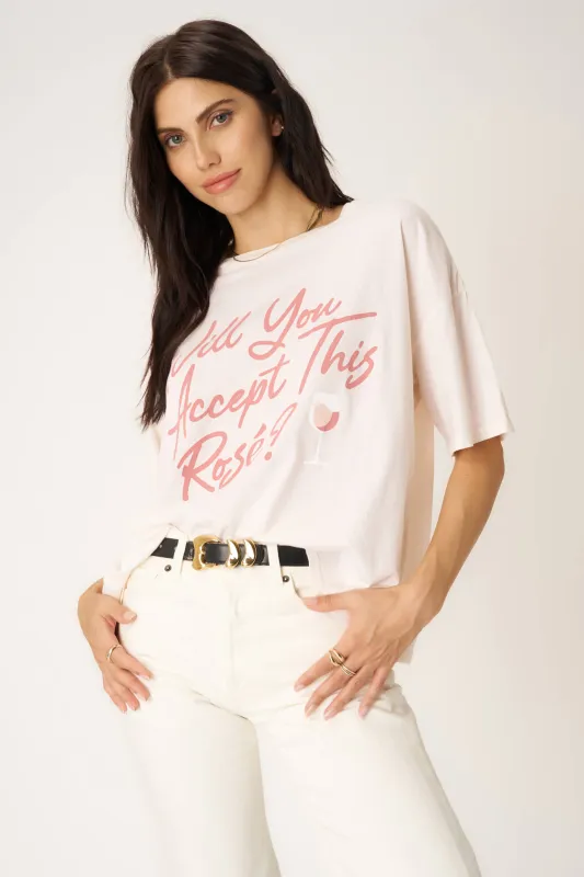 Will You Accept This Rosé Tee - Pink Cloud sold by Project Social T