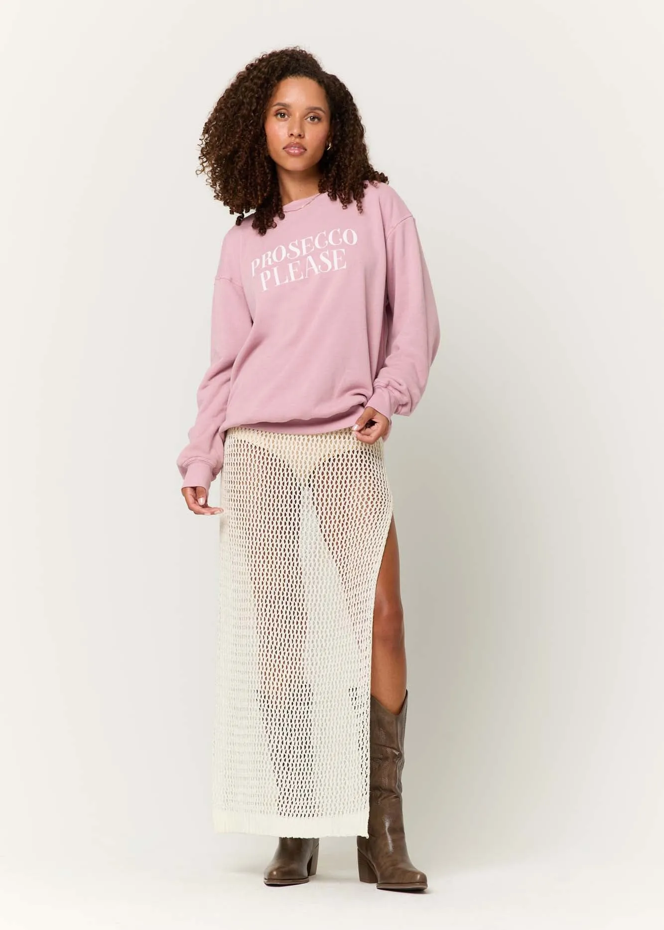 Paloma/Prosecco Reversible Sweatshirt - Blushing Mauve sold by Project Social T product image thumbnail 4