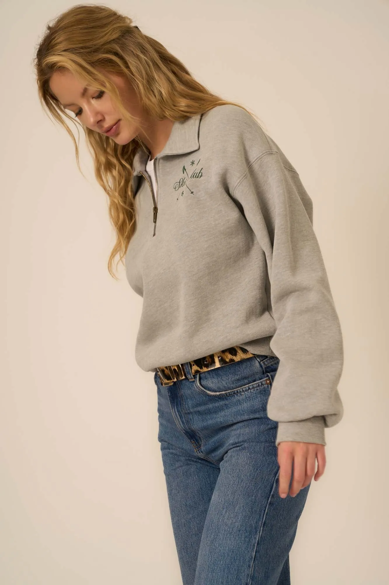 Ski Club Half Zip Sweatshirt sold by Project Social T product image thumbnail 3