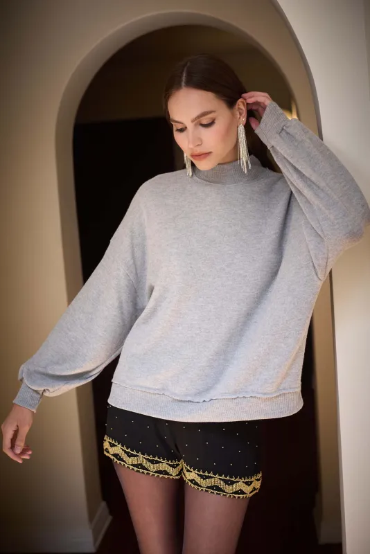Love Language Brushed Mock Neck made by Project Social T
