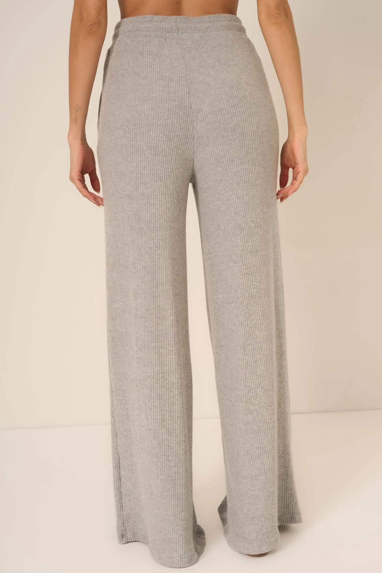 Zoey Brushed Rib Pant - Heather Grey sold by Project Social T product image thumbnail 4