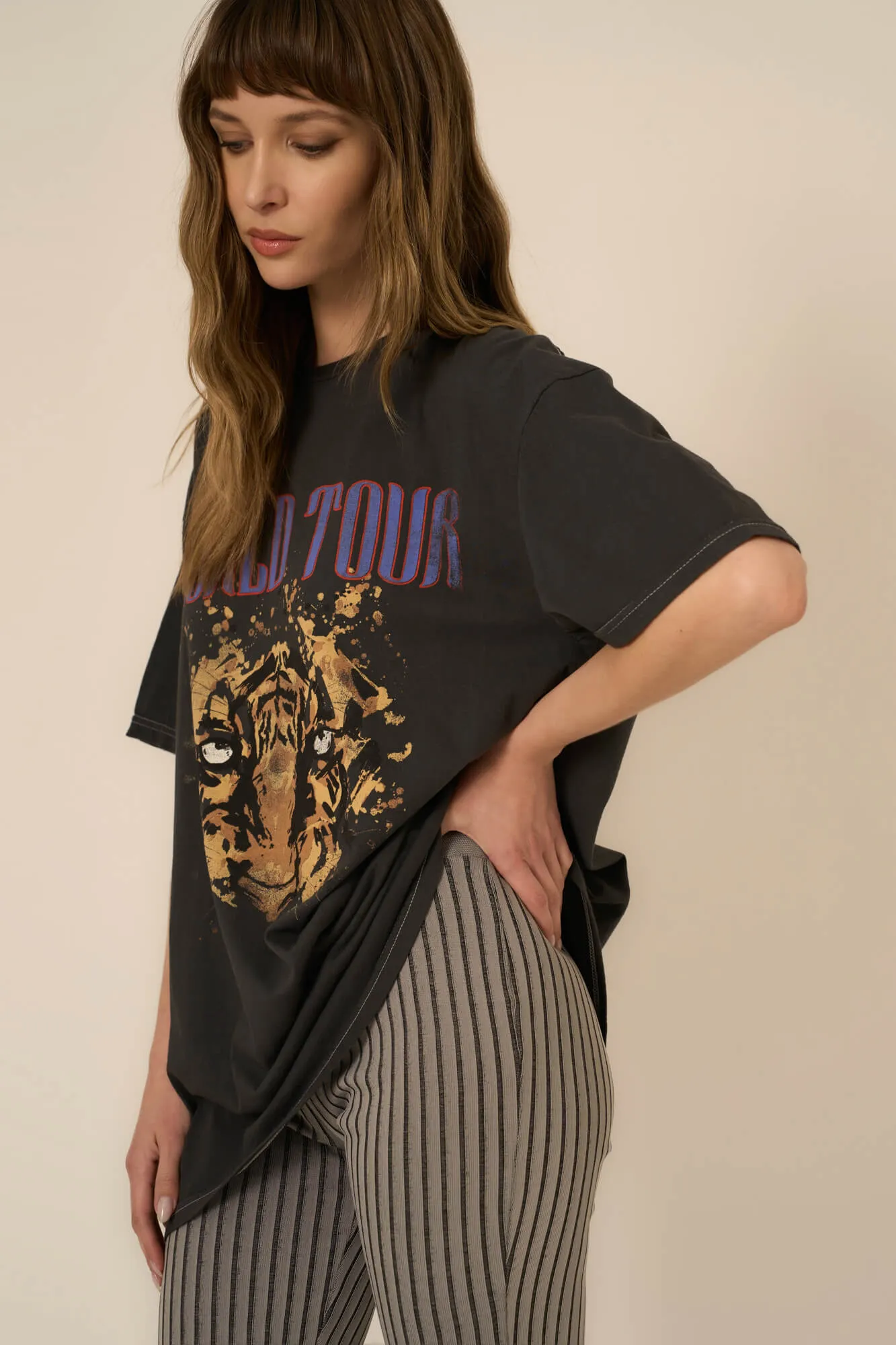 Tiger World Relaxed Tee - Charcoal sold by Project Social T product image thumbnail 3