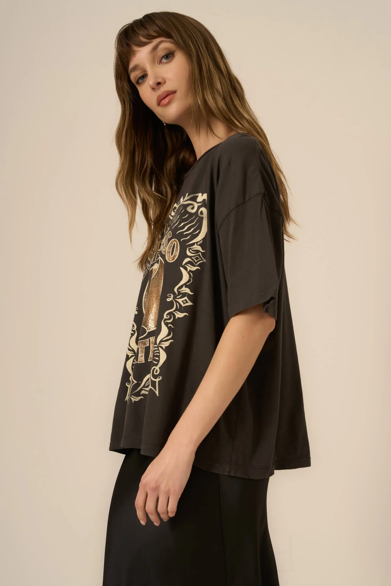 Espresso Martini Foil Perfect BF Tee - Vintage Black sold by Project Social T product image thumbnail 3