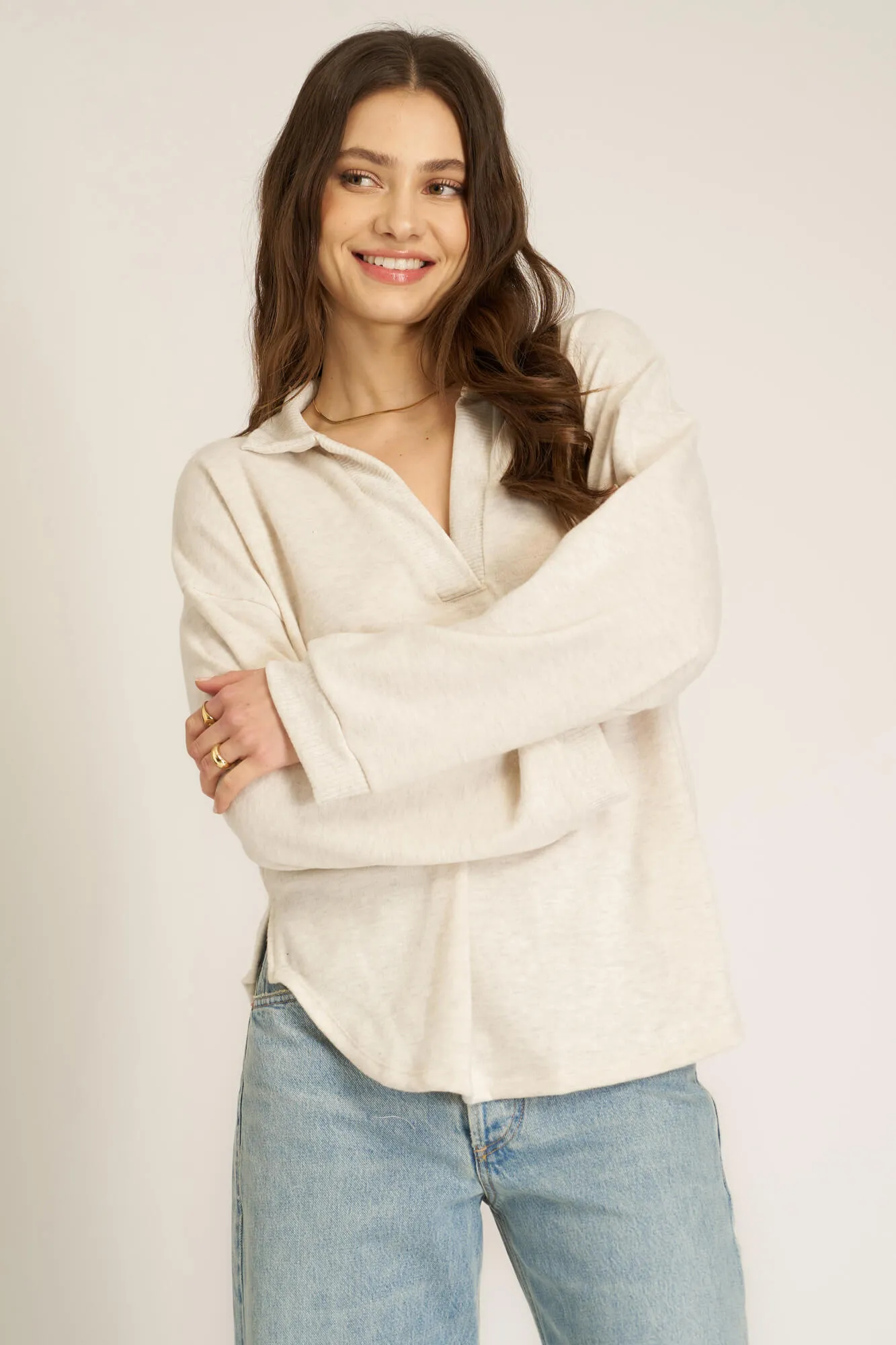 Chiara Cozy Collared Pullover sold by Project Social T product image thumbnail 2