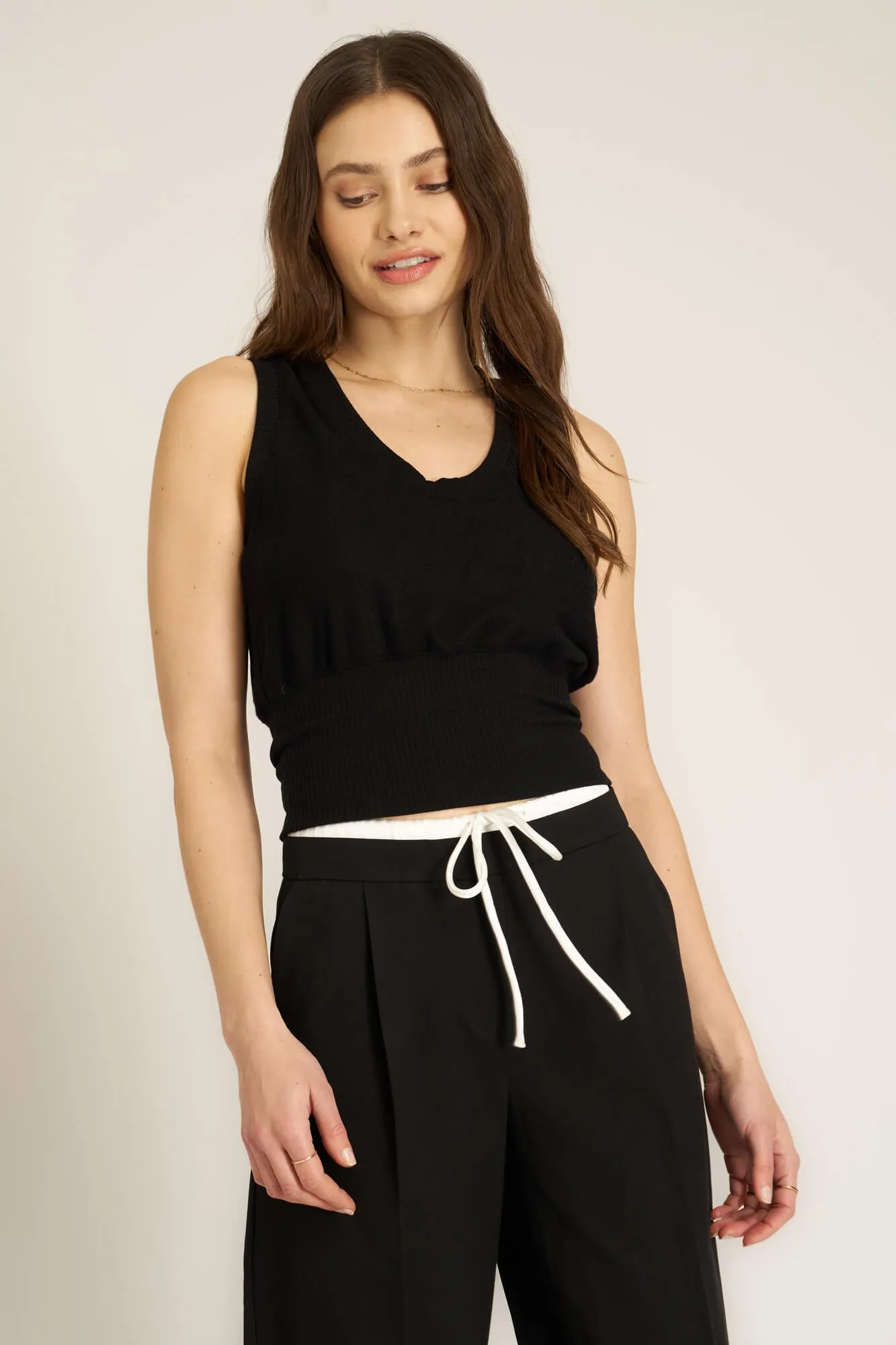 Kamora Cozy Scoop Neck Vest - Black sold by Project Social T