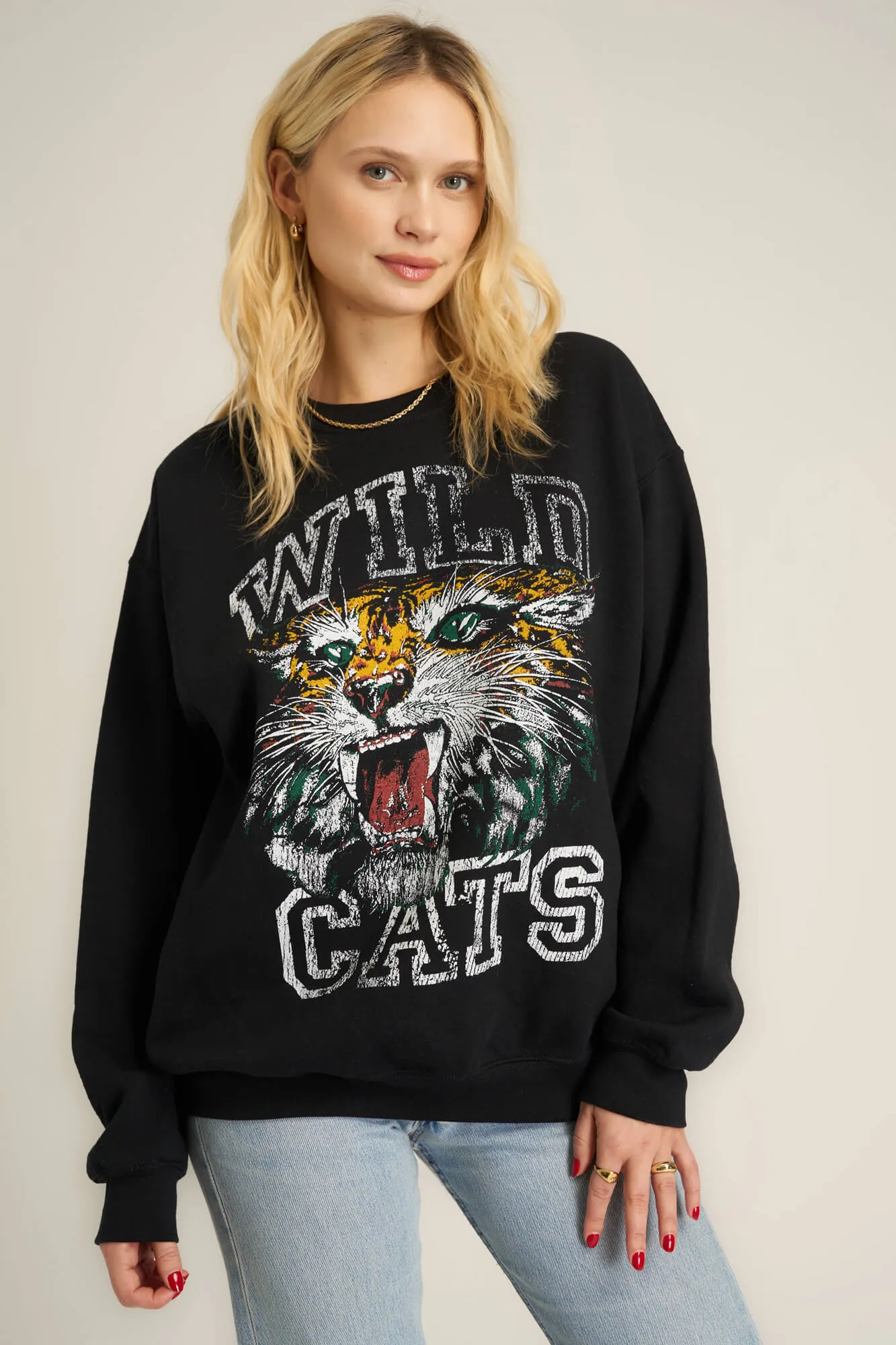 Wild Cats Oversized Sweatshirt - Black sold by Project Social T