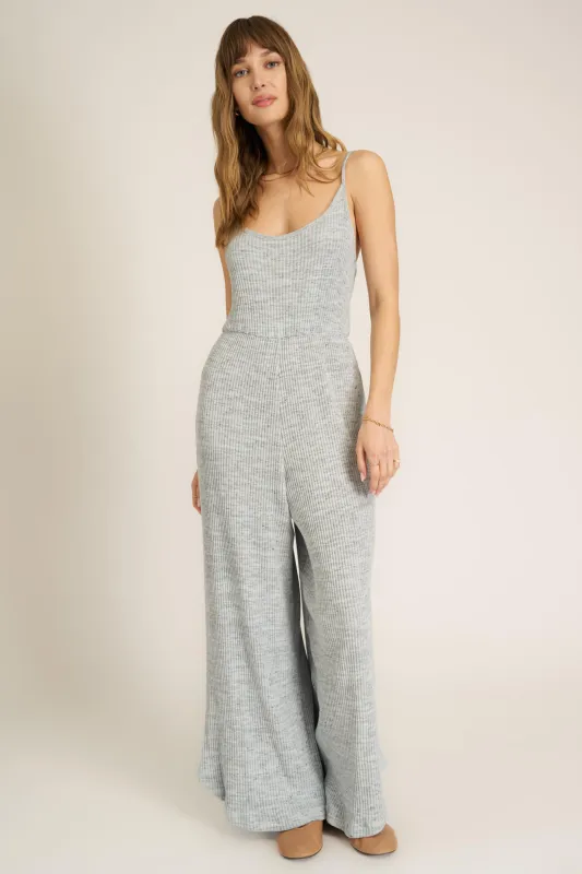 Last Dance Twist Back Sweater Rib Jumpsuit sold by Project Social T