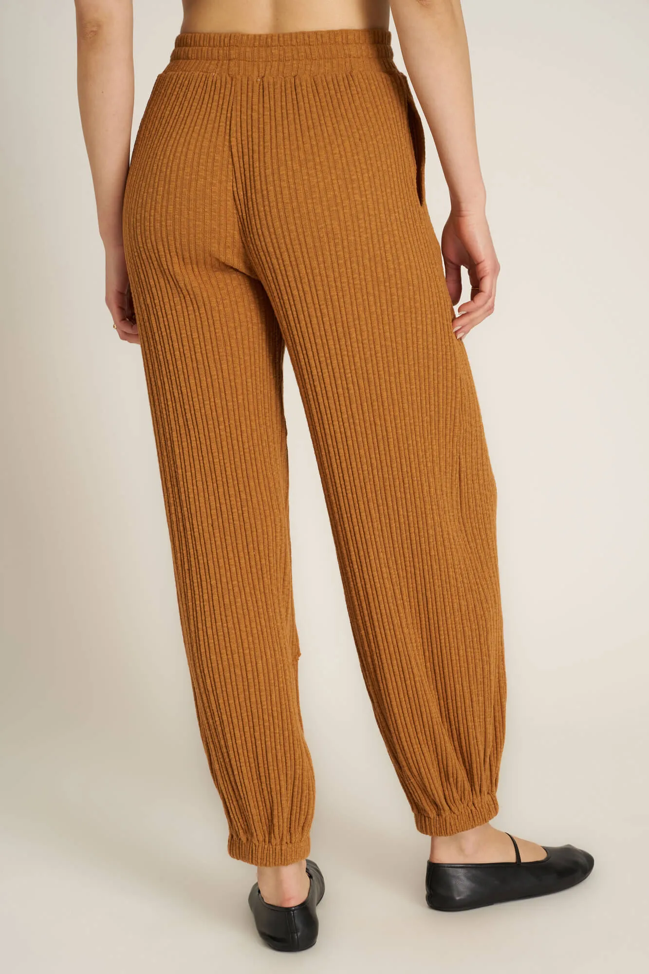Luca Textured Rib Pant - Saddle sold by Project Social T product image thumbnail 4