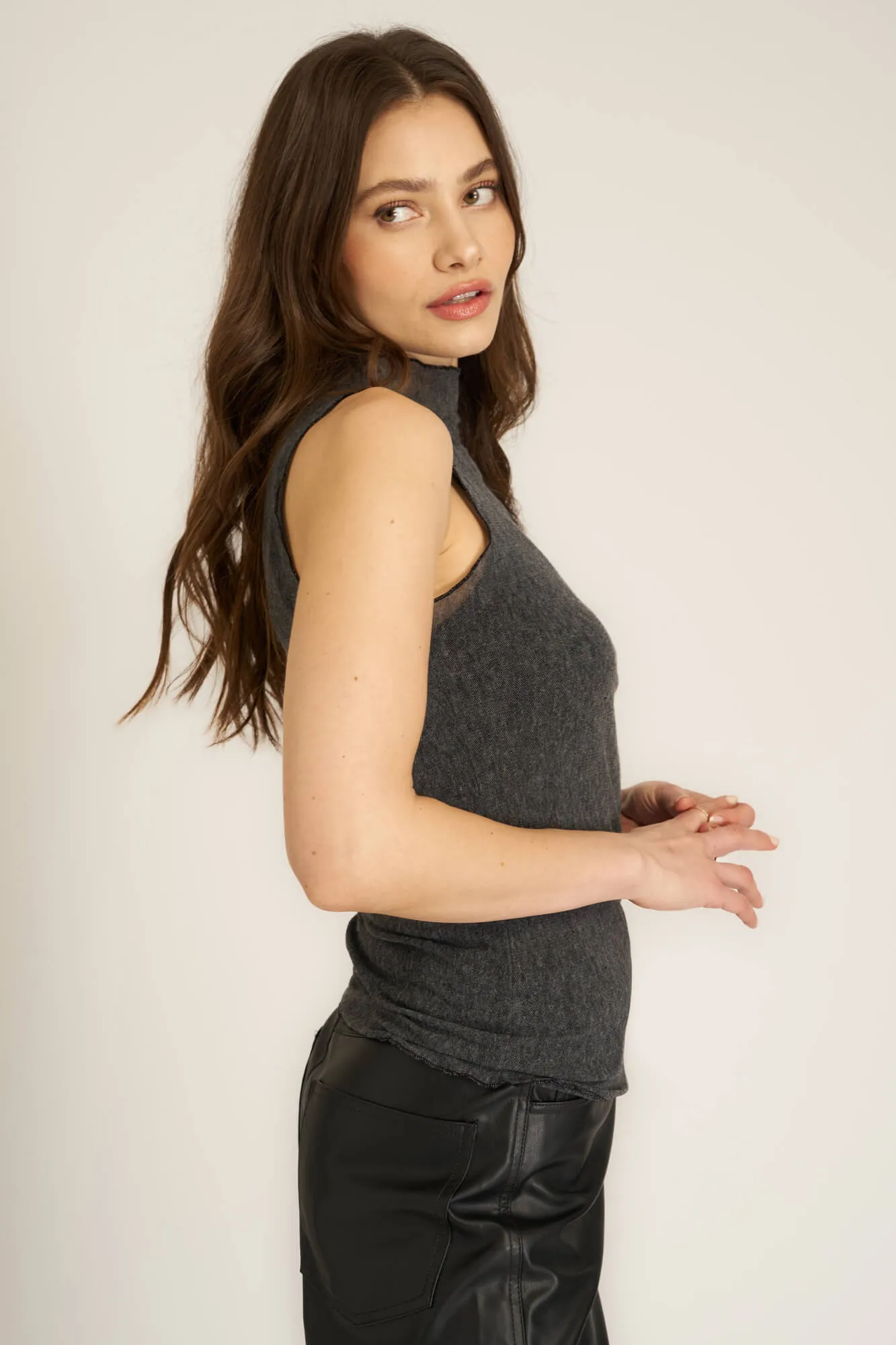 On The Town Layered Mesh Tank sold by Project Social T product image thumbnail 3