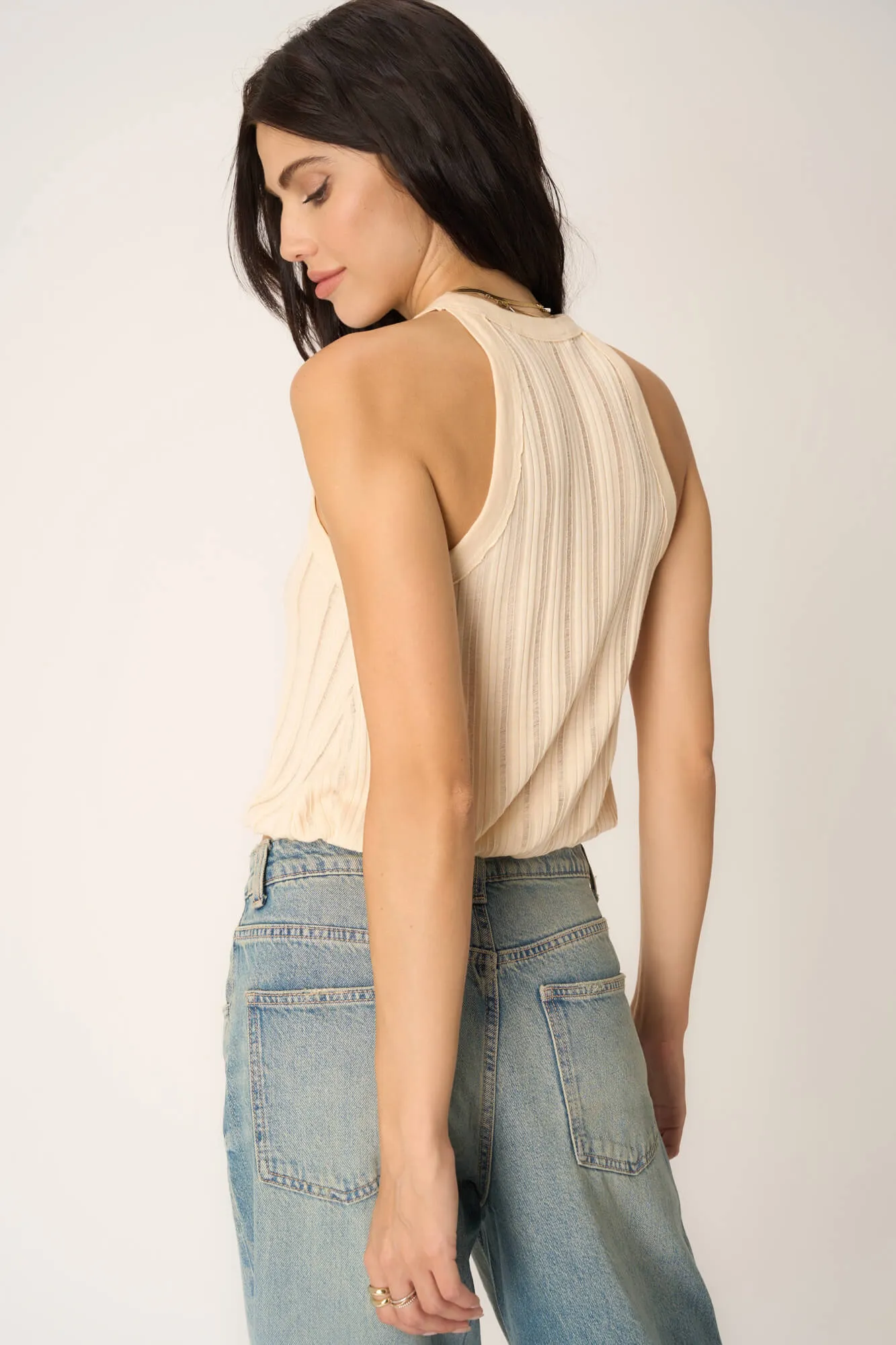 Groovy Textured Bubble Tank - Chalk sold by Project Social T product image thumbnail 4