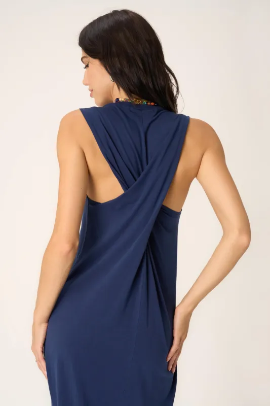 Darla Twist Back Washed Tank Dress - DW Navy Bliss sold by Project Social T