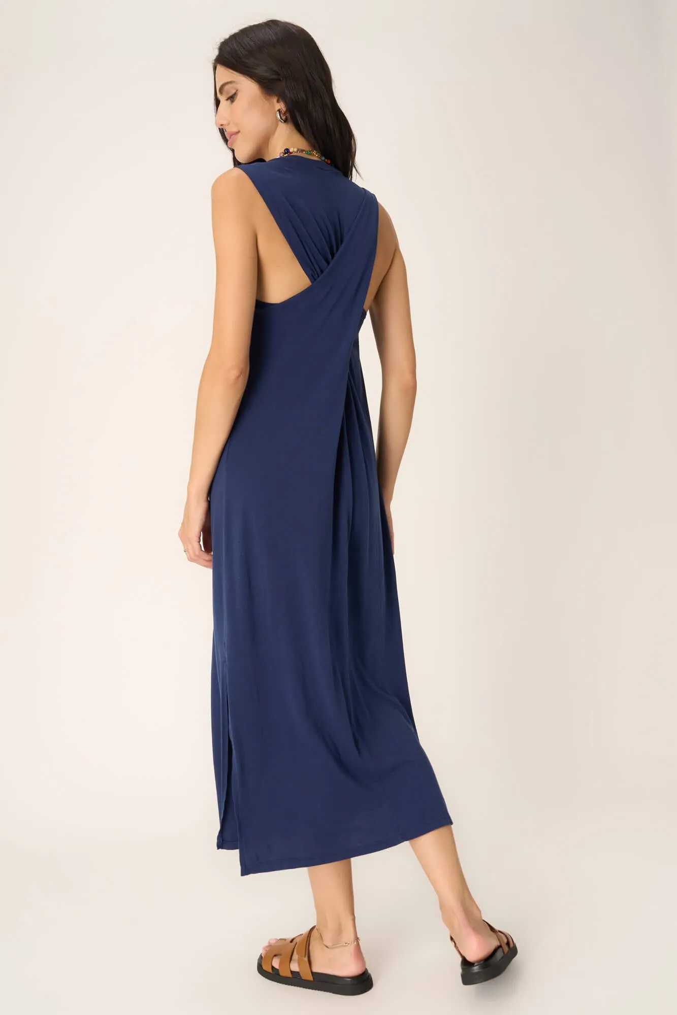 Darla Twist Back Washed Tank Dress - DW Navy Bliss sold by Project Social T product image thumbnail 4