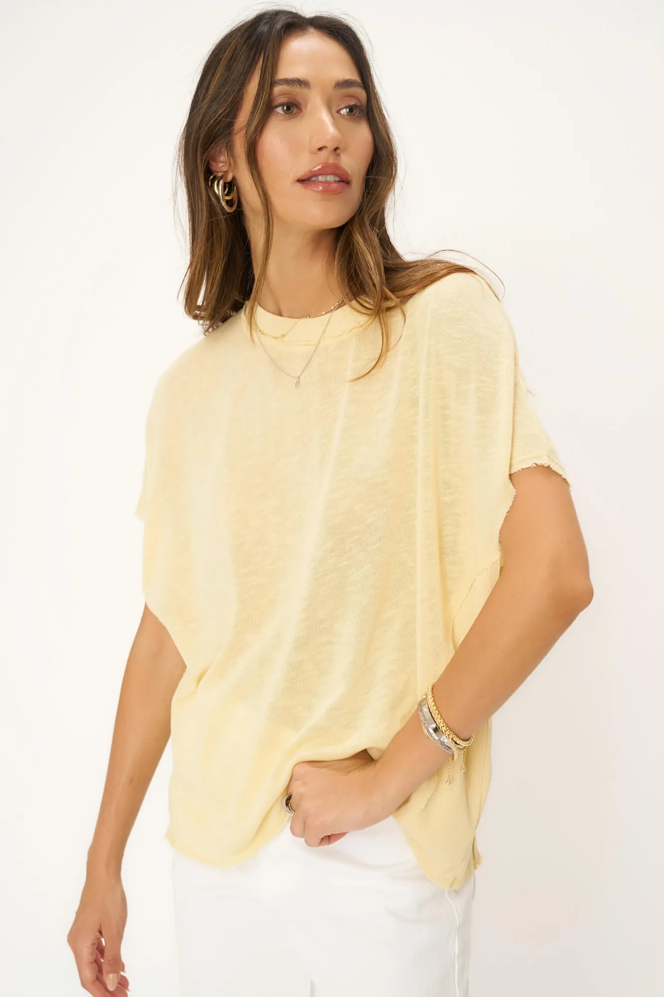 Rose Textured Tee - Honey Cream sold by Project Social T product image thumbnail 2