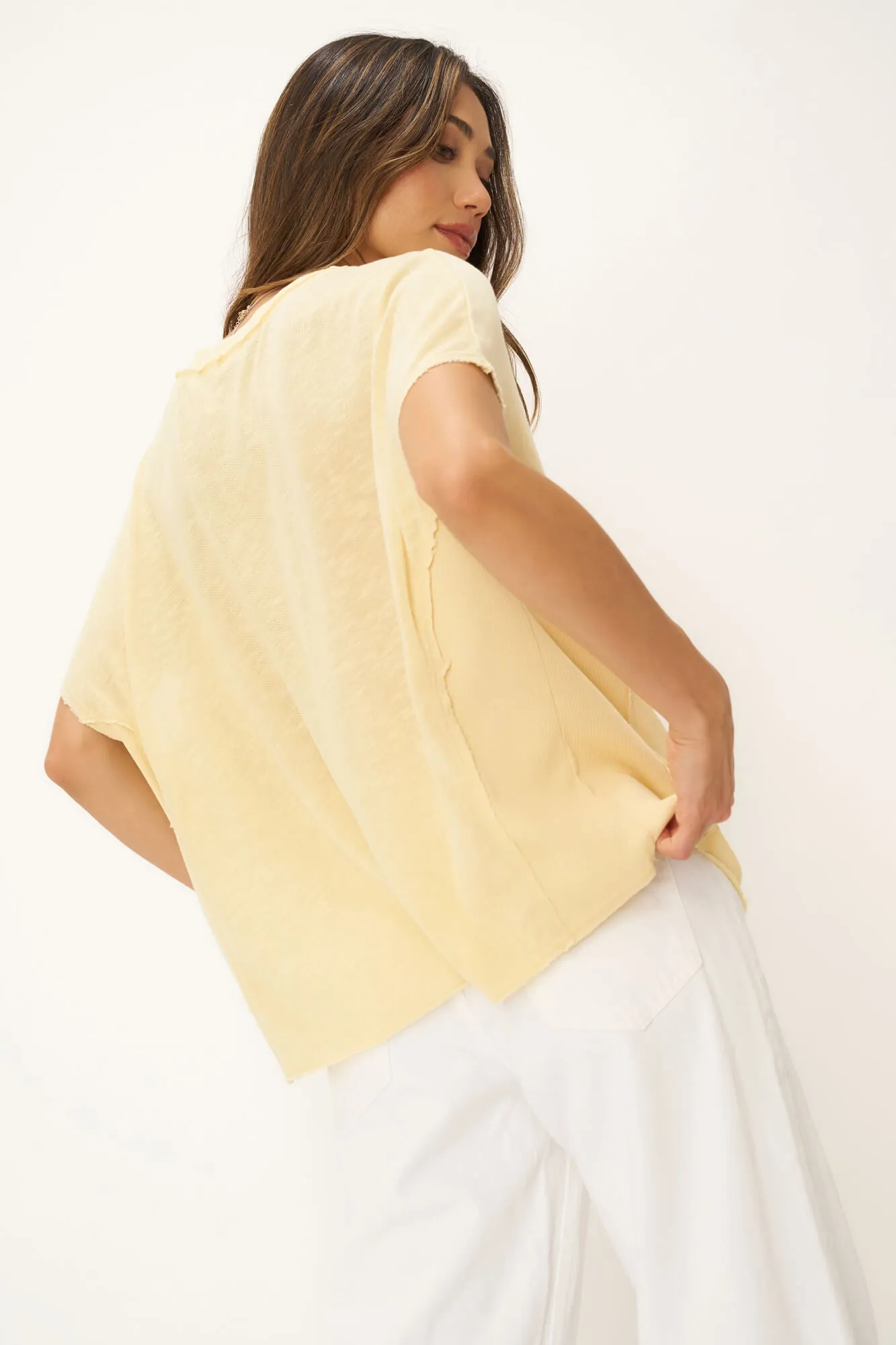 Rose Textured Tee - Honey Cream sold by Project Social T product image thumbnail 4