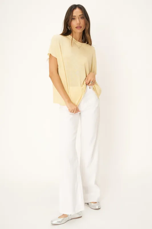 Rose Textured Tee - Honey Cream sold by Project Social T