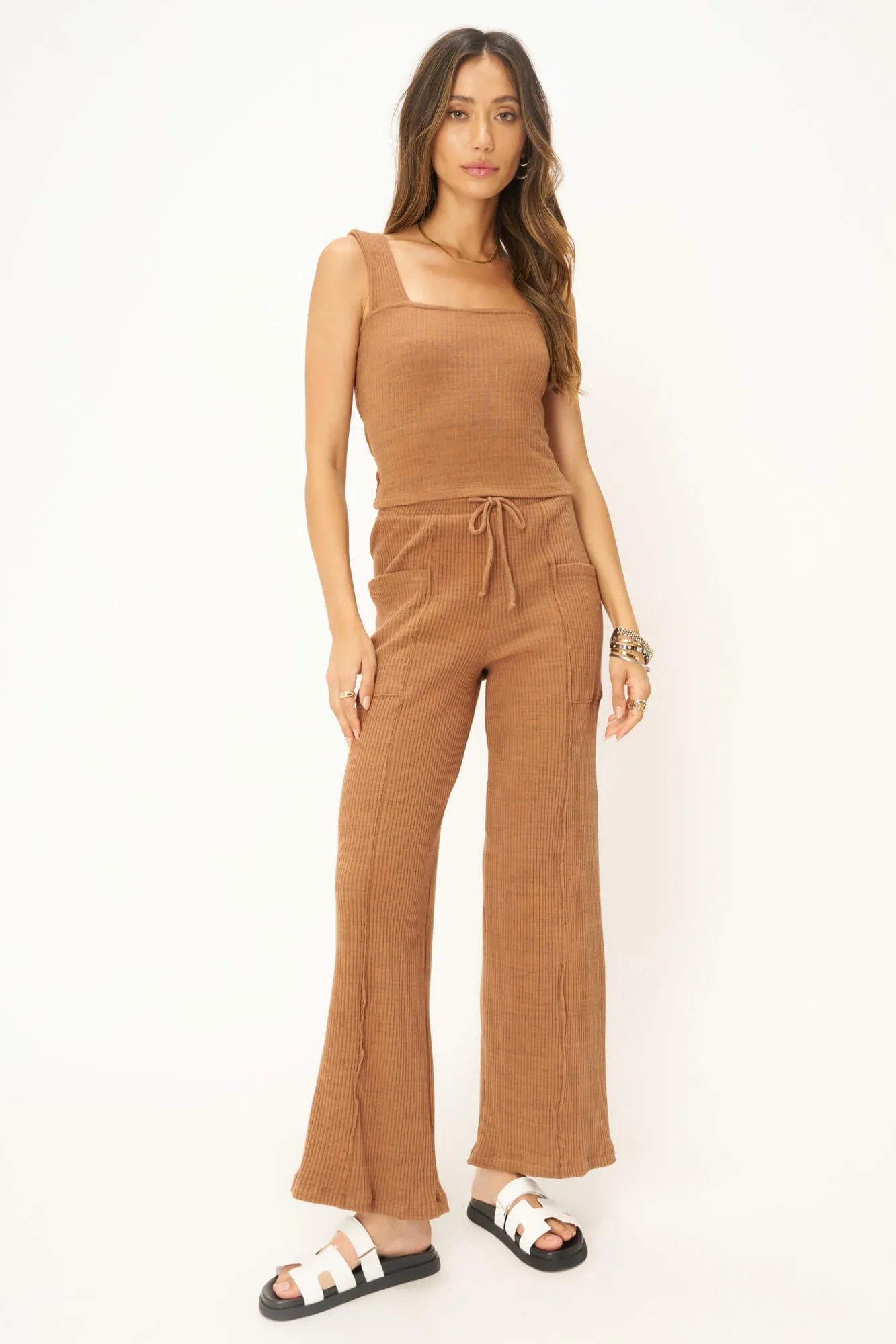 Isola Marled Sweater Rib Tank - Root Beer sold by Project Social T product image thumbnail 2