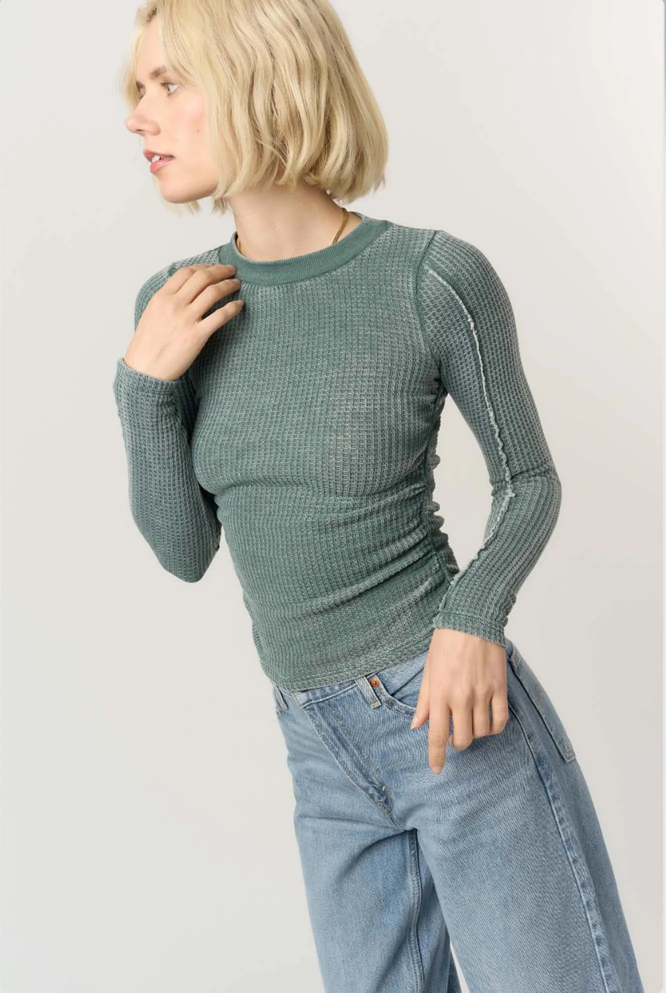 Colby Seamed Burnout Thermal Longsleeve sold by Project Social T product image thumbnail 3