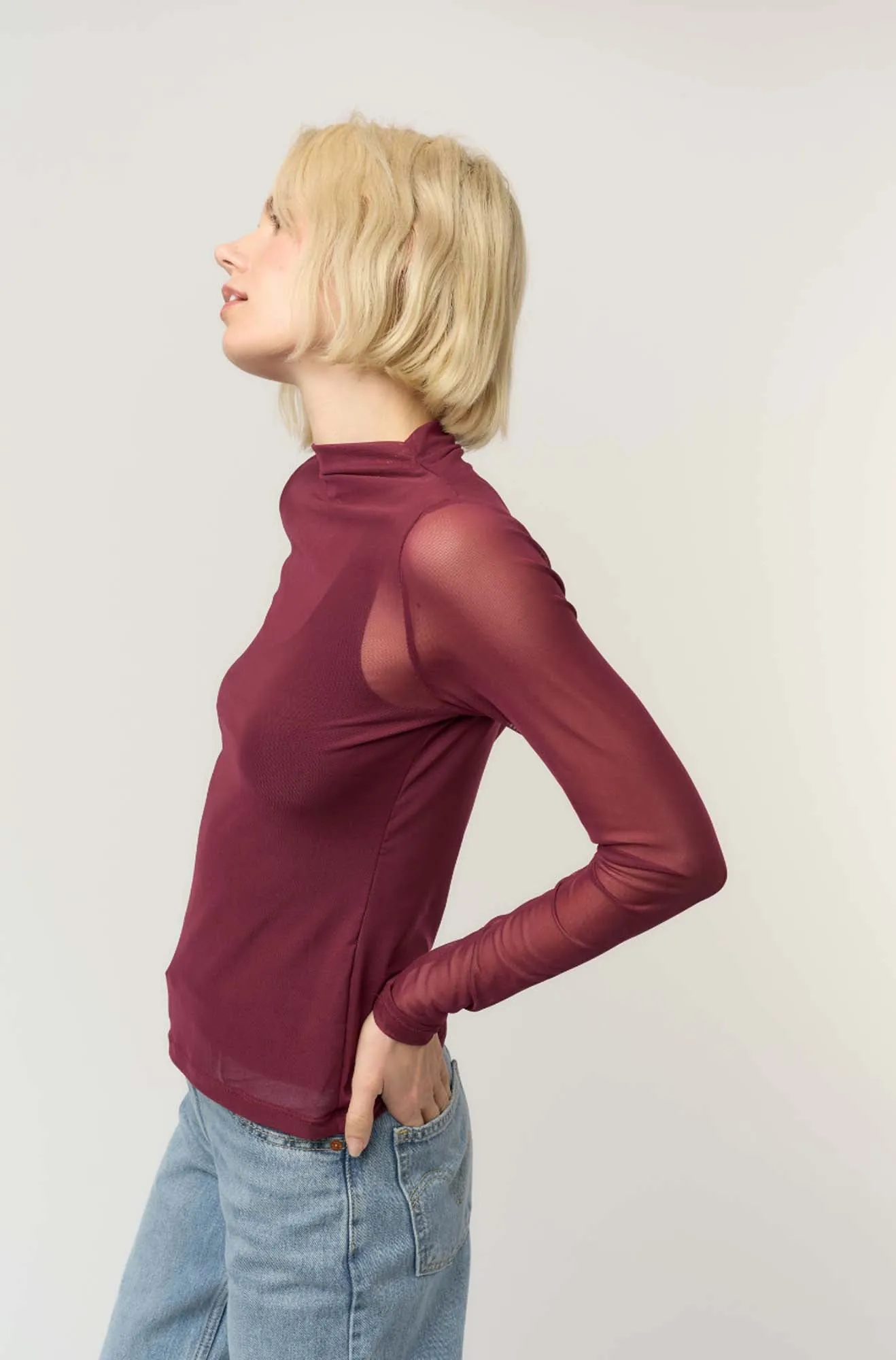 Tess Mesh Funnel Neck Two-For sold by Project Social T product image thumbnail 3