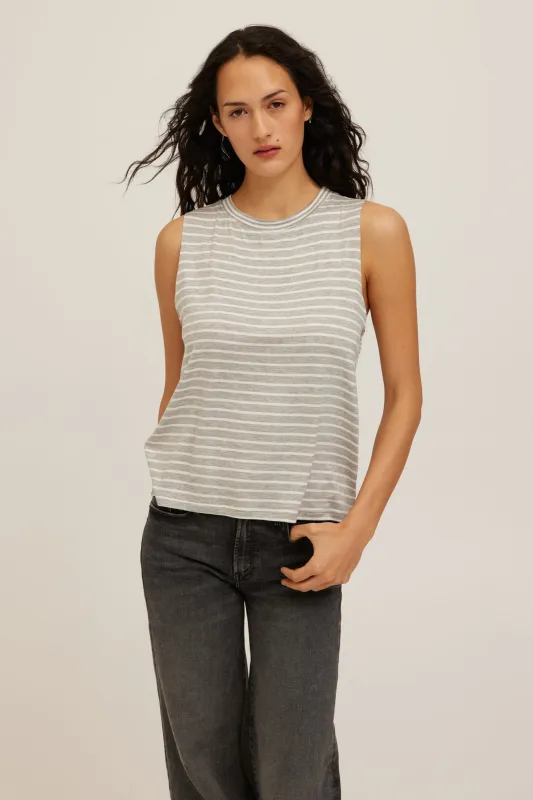 Extra Mixed Stripe Tank made by Project Social T