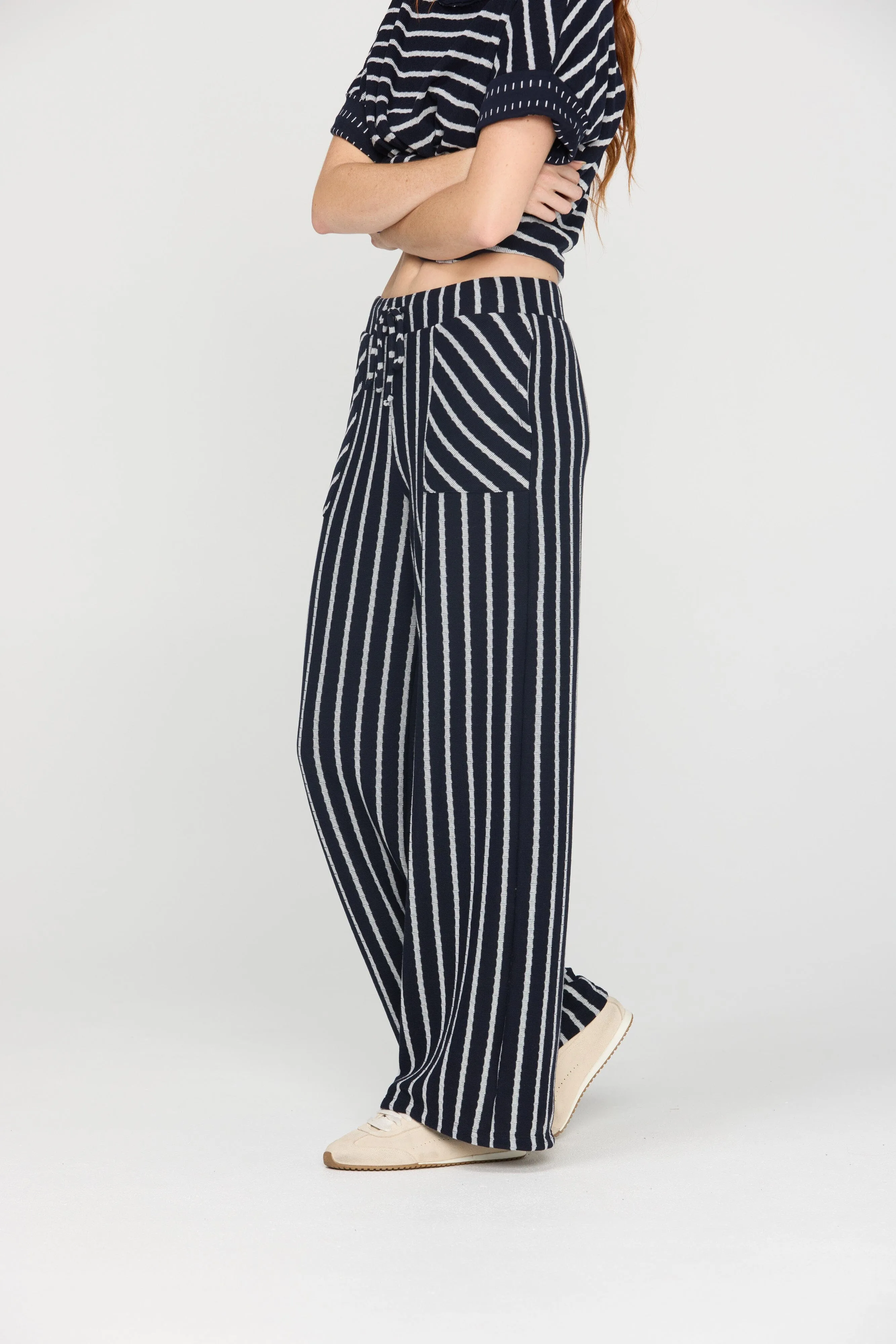 Zadie Navy Striped Pant sold by Project Social T product image thumbnail 2