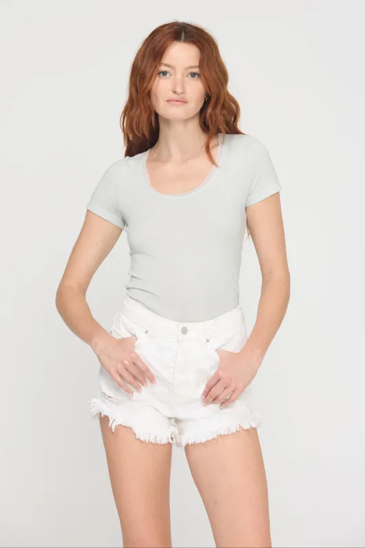 Ronny Mesh Trim Scoop Neck Tee made by Project Social T
