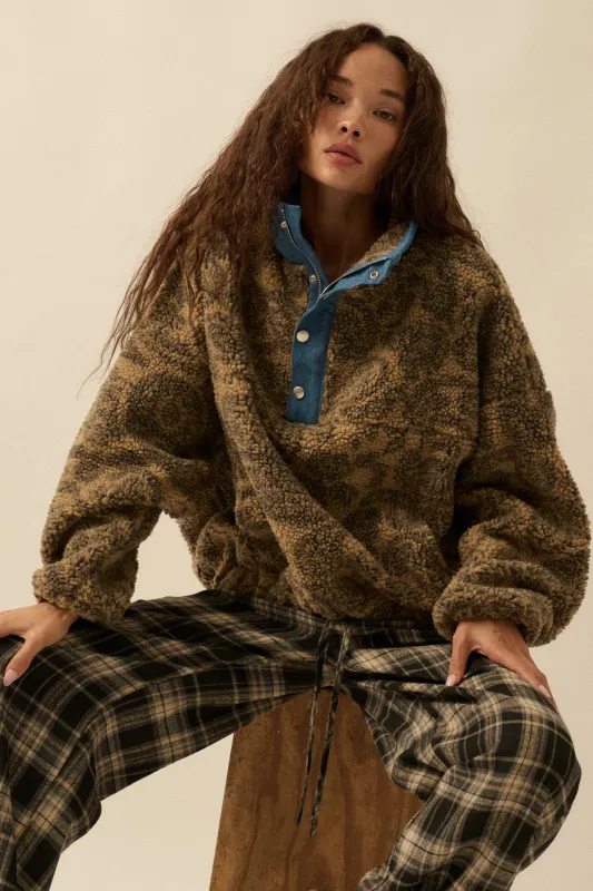 Dare to Dream Paisley Fleece Half-Zip Pullover sold by Promesa