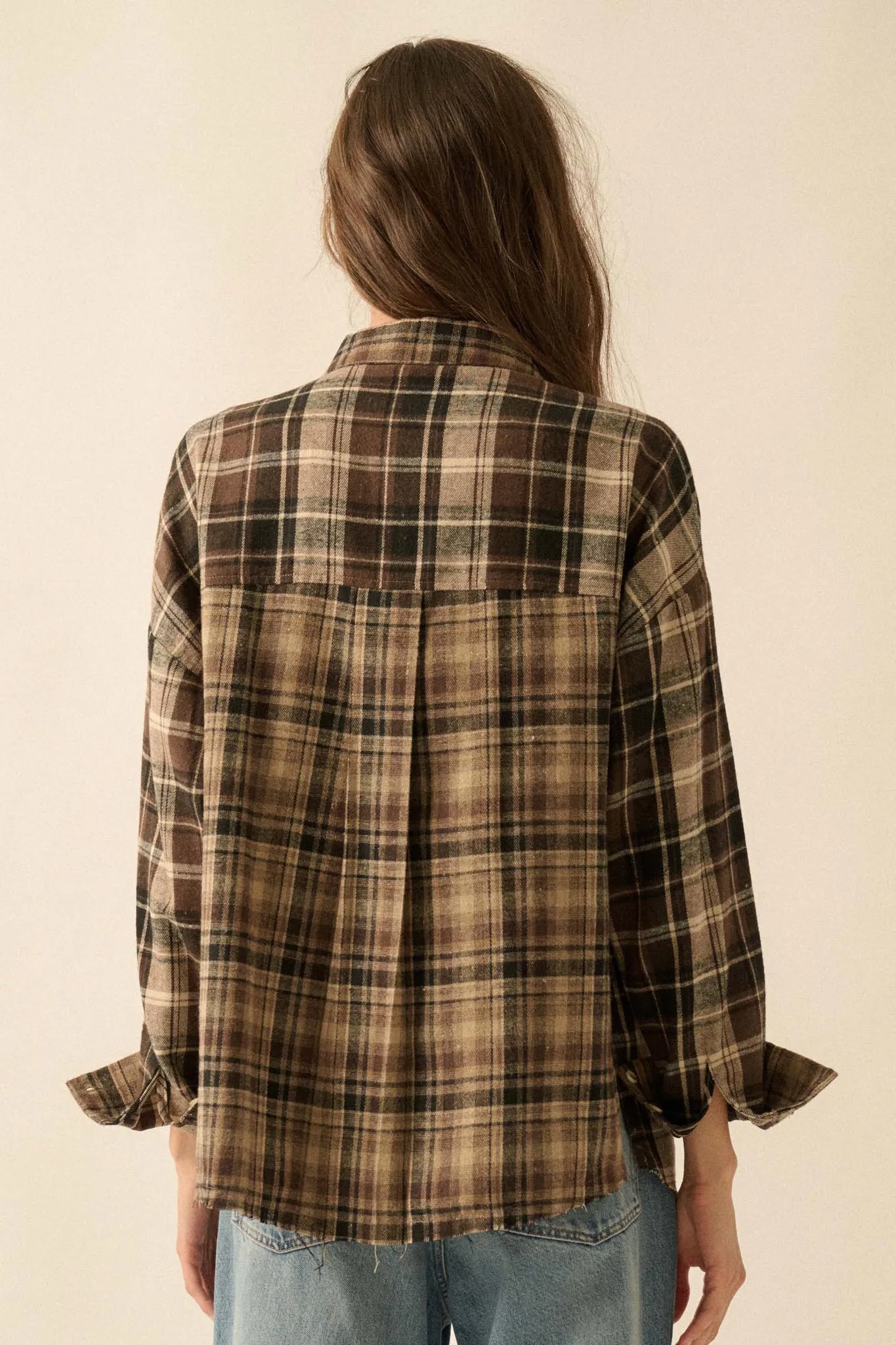 Country Roads Colorblock Plaid Button-Up Shirt sold by Promesa product image thumbnail 2