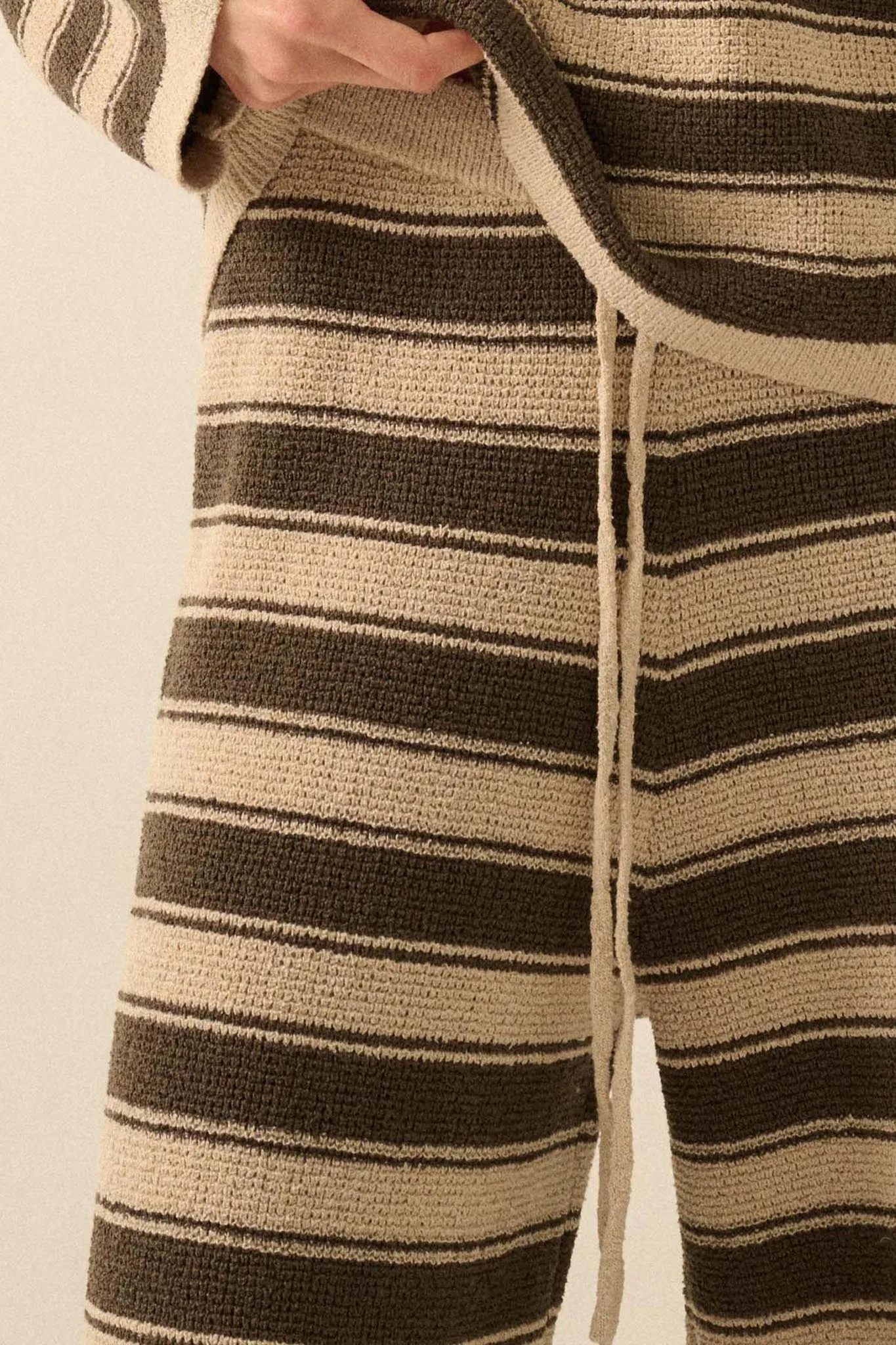 Stripe to It Textured Striped Knit Sweater Pants sold by Promesa product image thumbnail 5