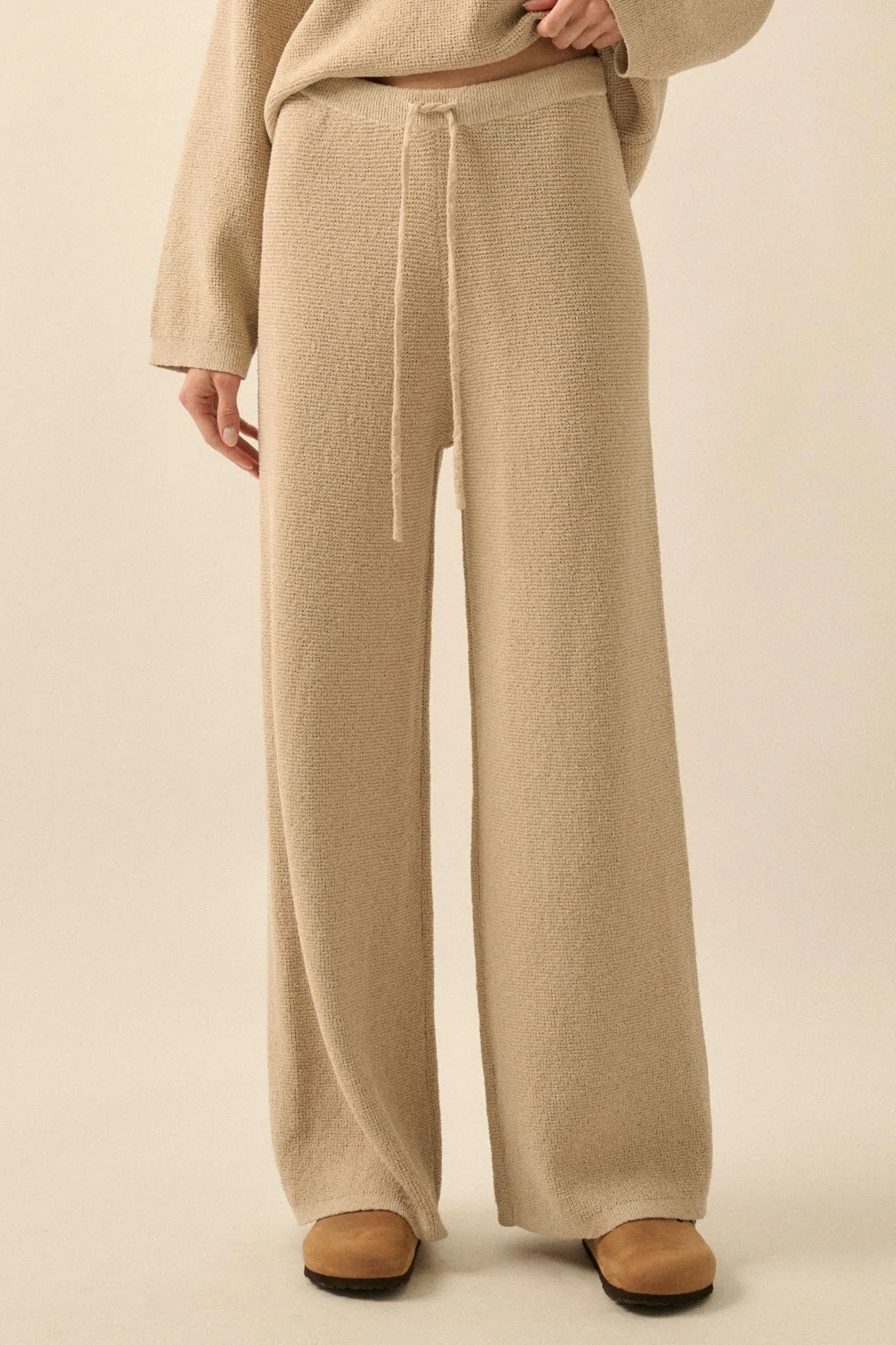 Feeling Great Textured Knit Wide-Leg Sweater Pants sold by Promesa product image thumbnail 5