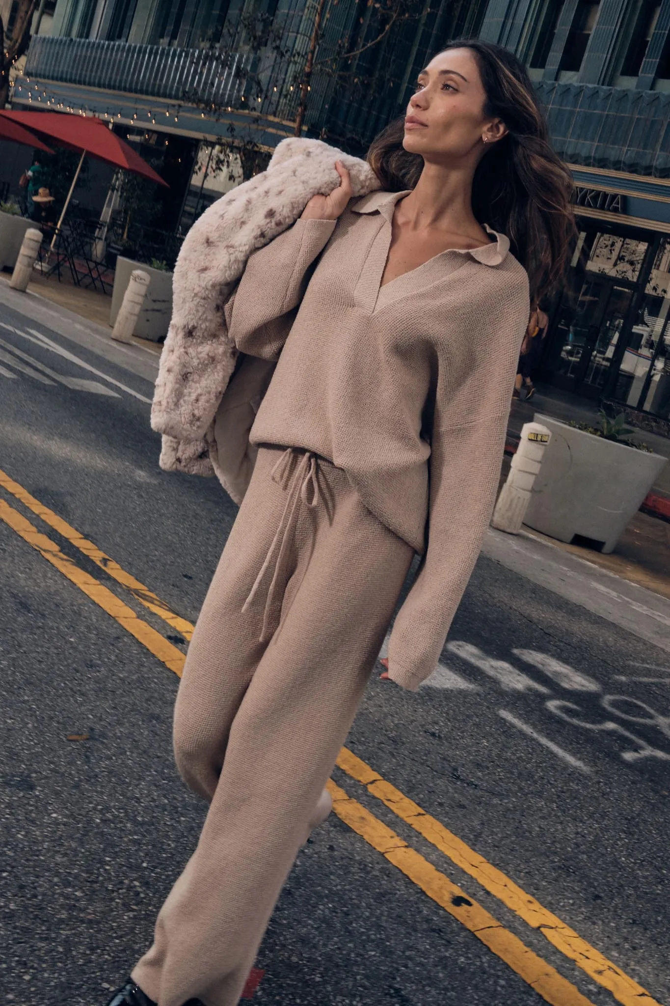 Looking Good Textured Knit Collared V-Neck Sweater sold by Promesa product image thumbnail 3