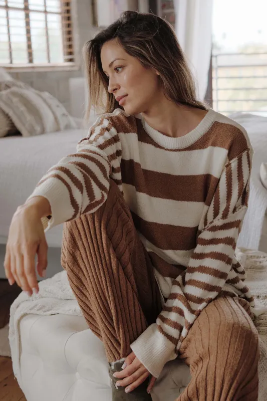 Promise the Label Paneled Striped Sweater sold by Promesa