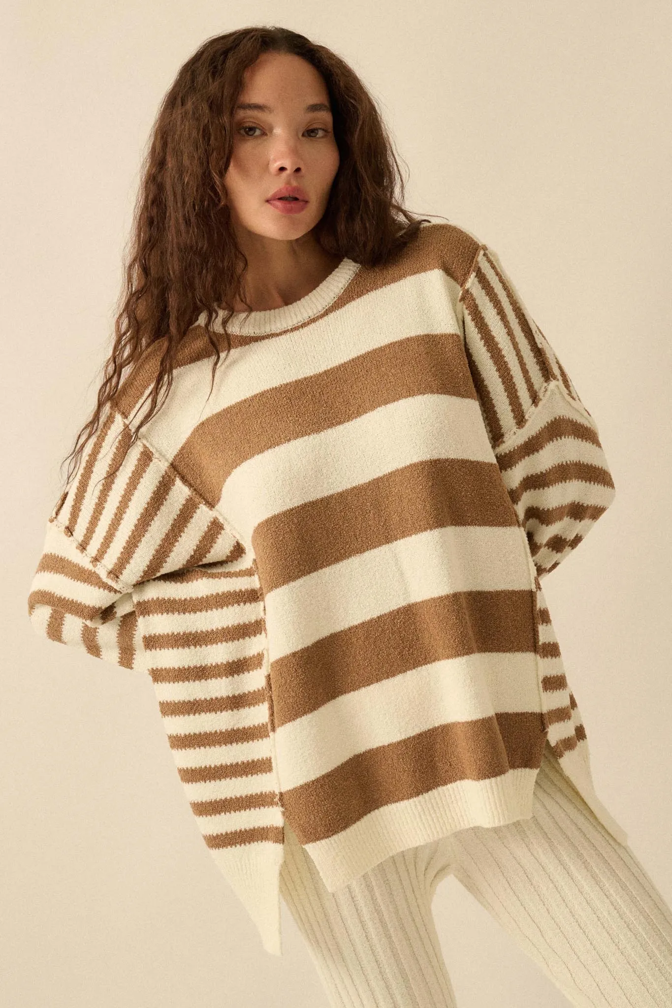 Promise the Label Paneled Striped Sweater sold by Promesa product image thumbnail 4