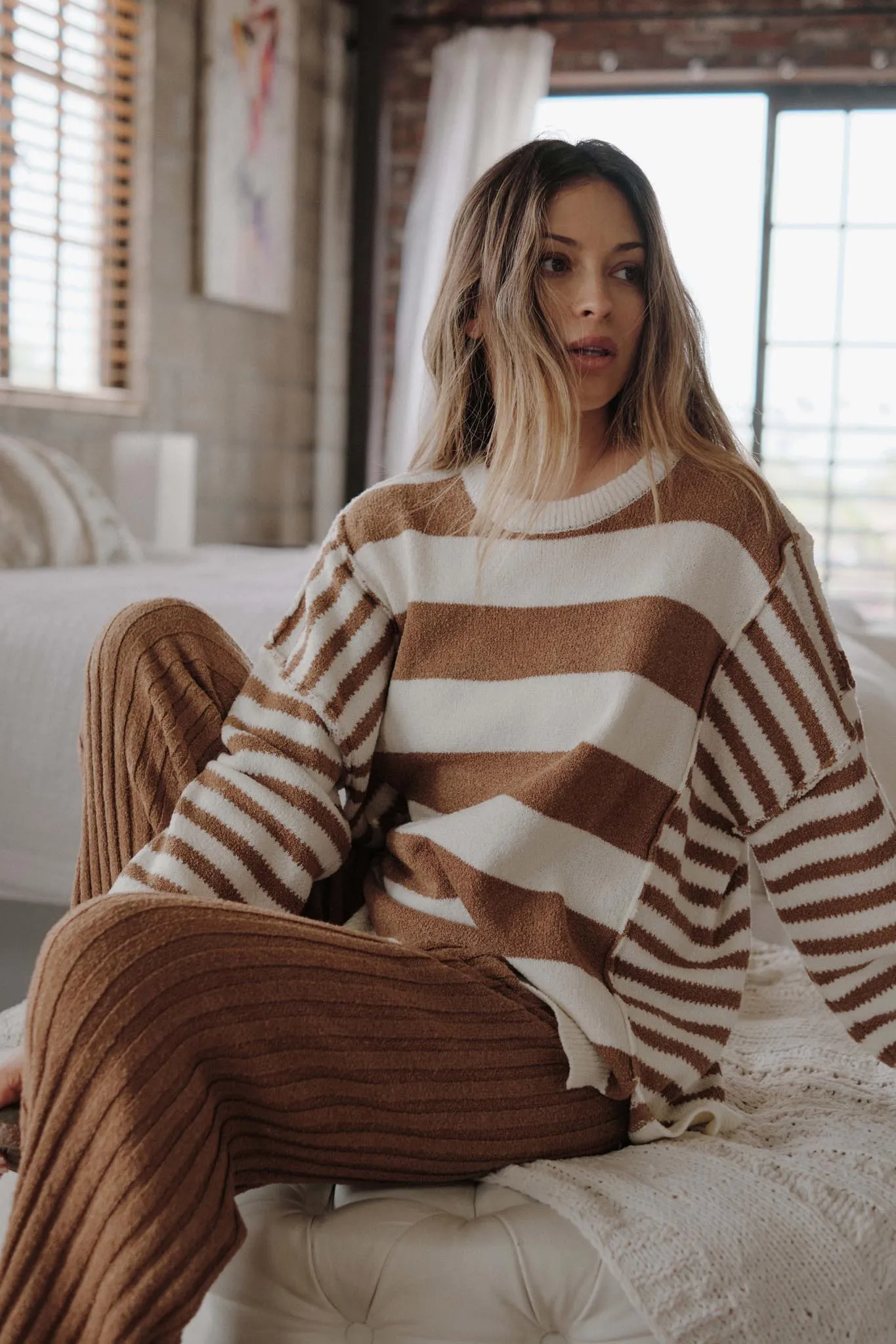 Promise the Label Paneled Striped Sweater sold by Promesa product image thumbnail 3