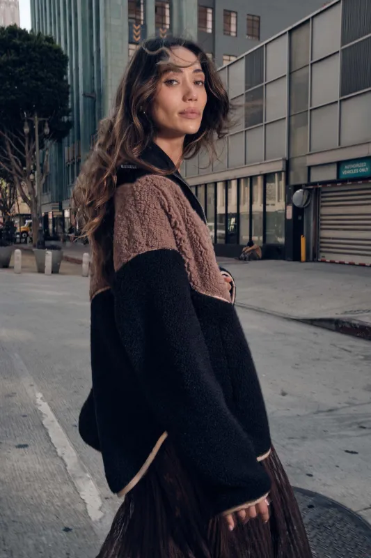 Winter Games Chevron Colorblock Fleece Jacket made by Promesa