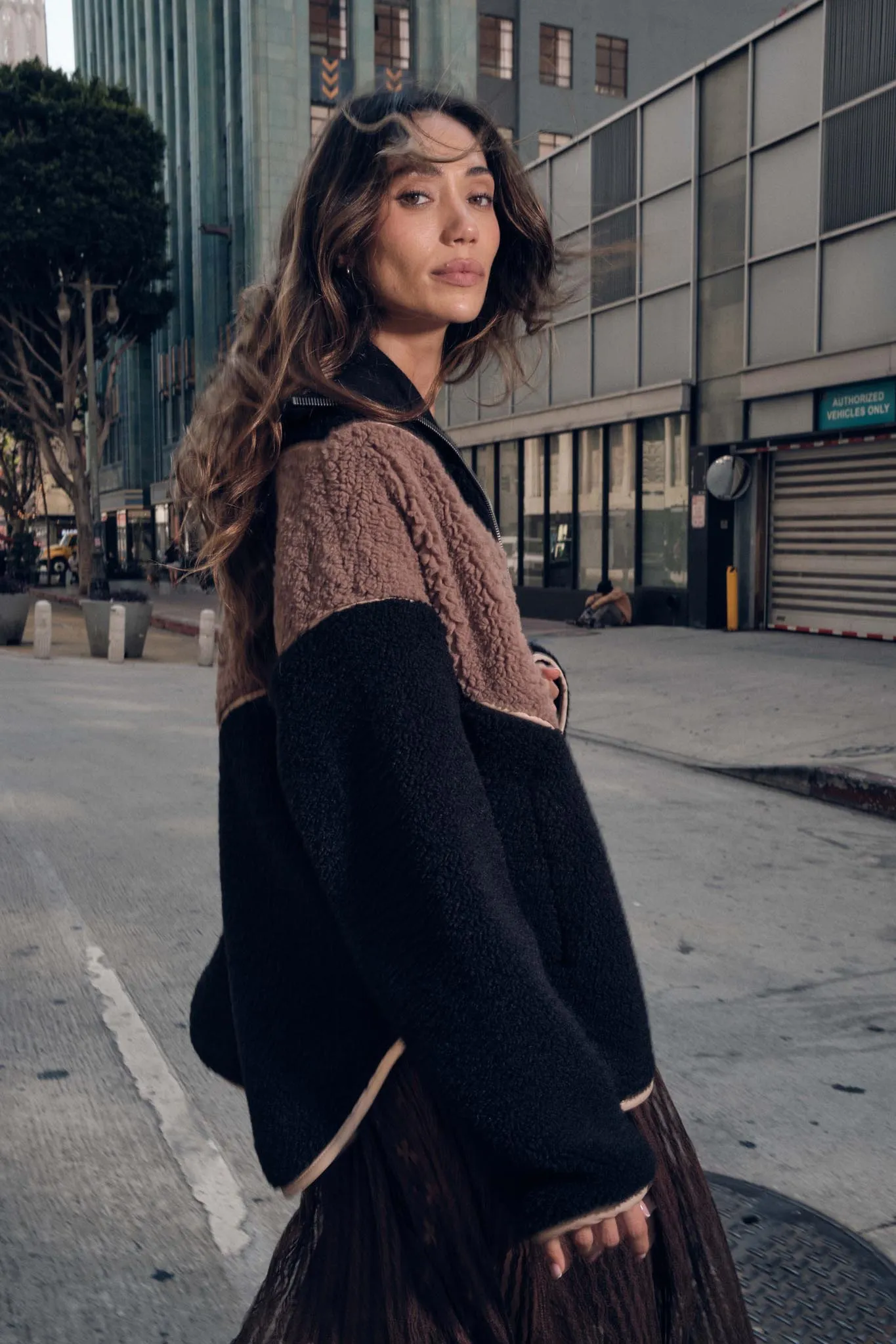 Winter Games Chevron Colorblock Fleece Jacket sold by Promesa