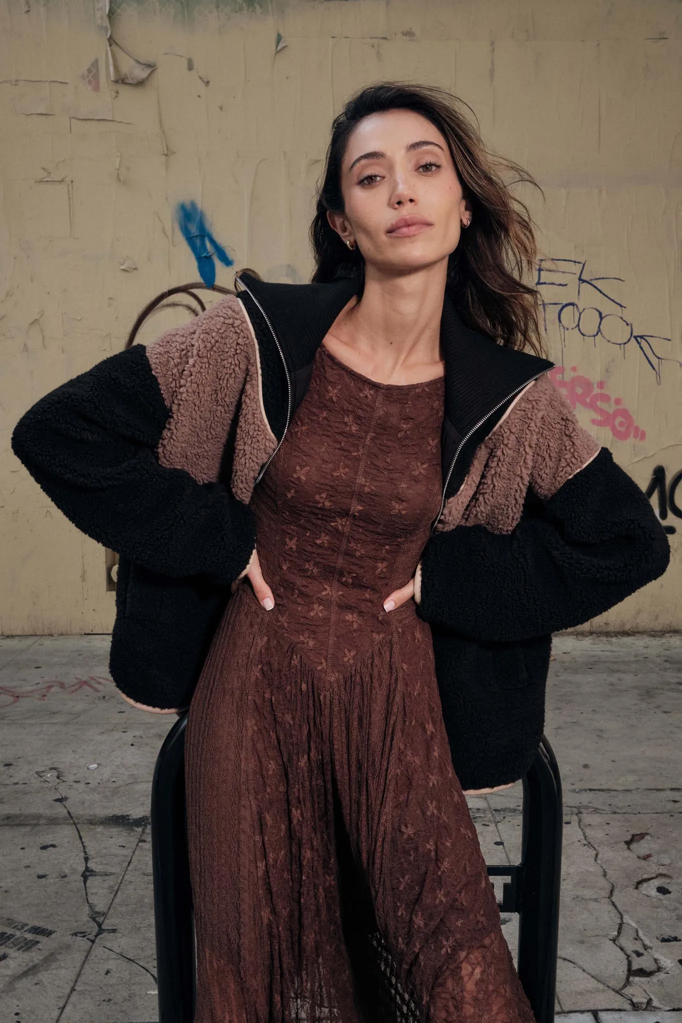 Winter Games Chevron Colorblock Fleece Jacket sold by Promesa product image thumbnail 3